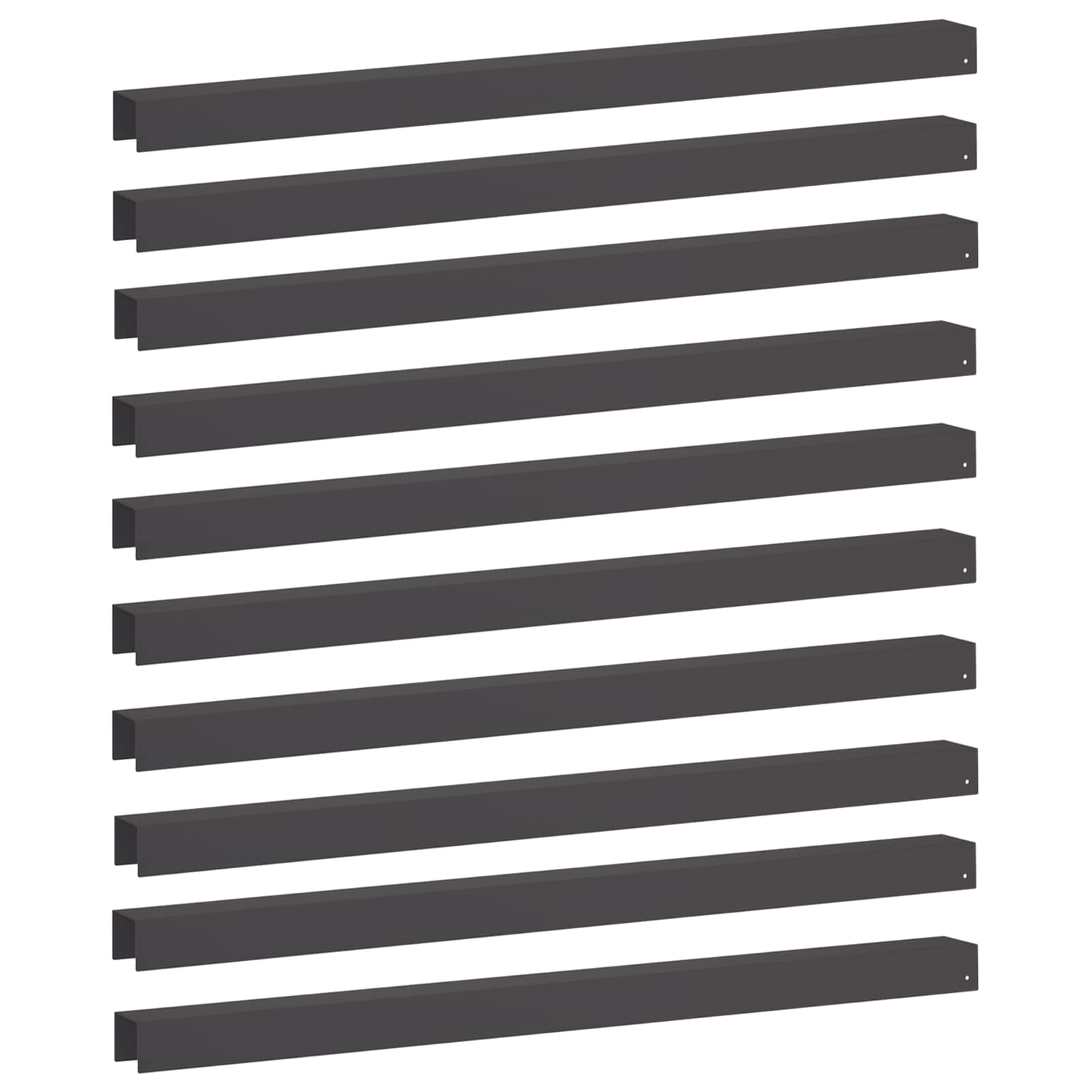 Garten-abdeckprofil 10 Stk. 100 X 6 X 5 Cm Stahl Schwarz Vidaxl