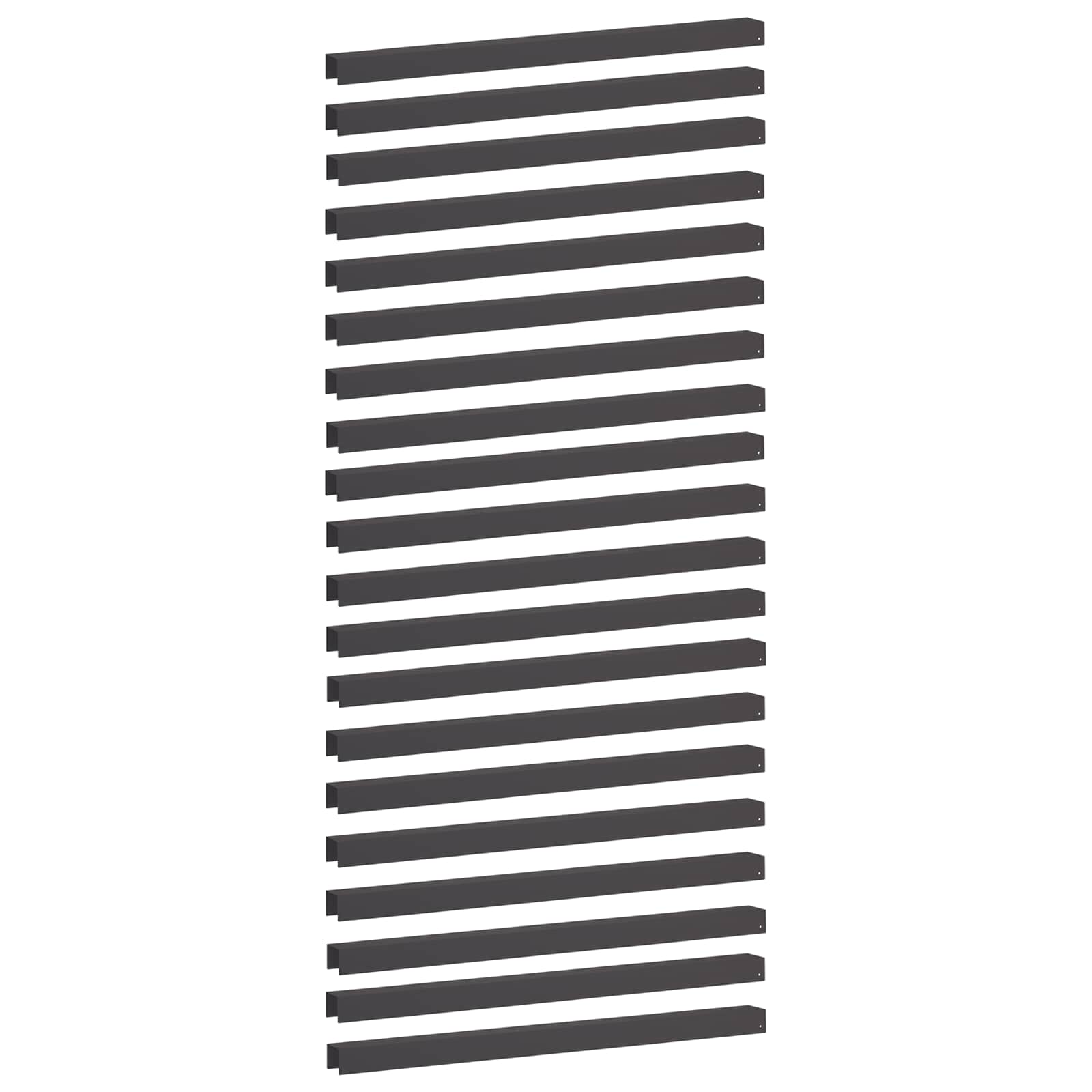 Garten-abdeckprofil 20 Stk. 100 X 6 X 5 Cm Stahl Schwarz Vidaxl