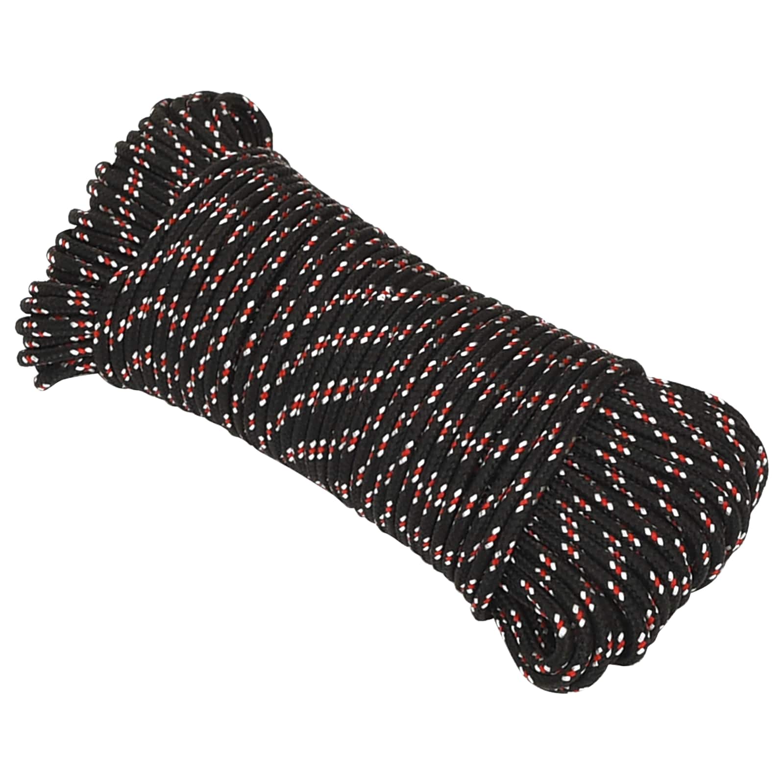 Mehrzweck-allzweckseil 5 Mm 250 M Schwarz Und Rot Pp Vidaxl