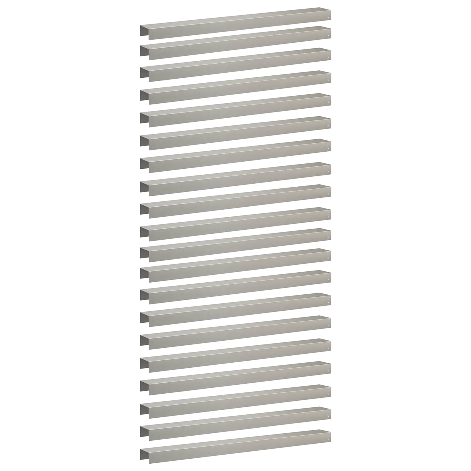 Garten-abdeckprofil 20 Stk. 100 X 10 X 5 Cm Edelstahl Silber Vidaxl