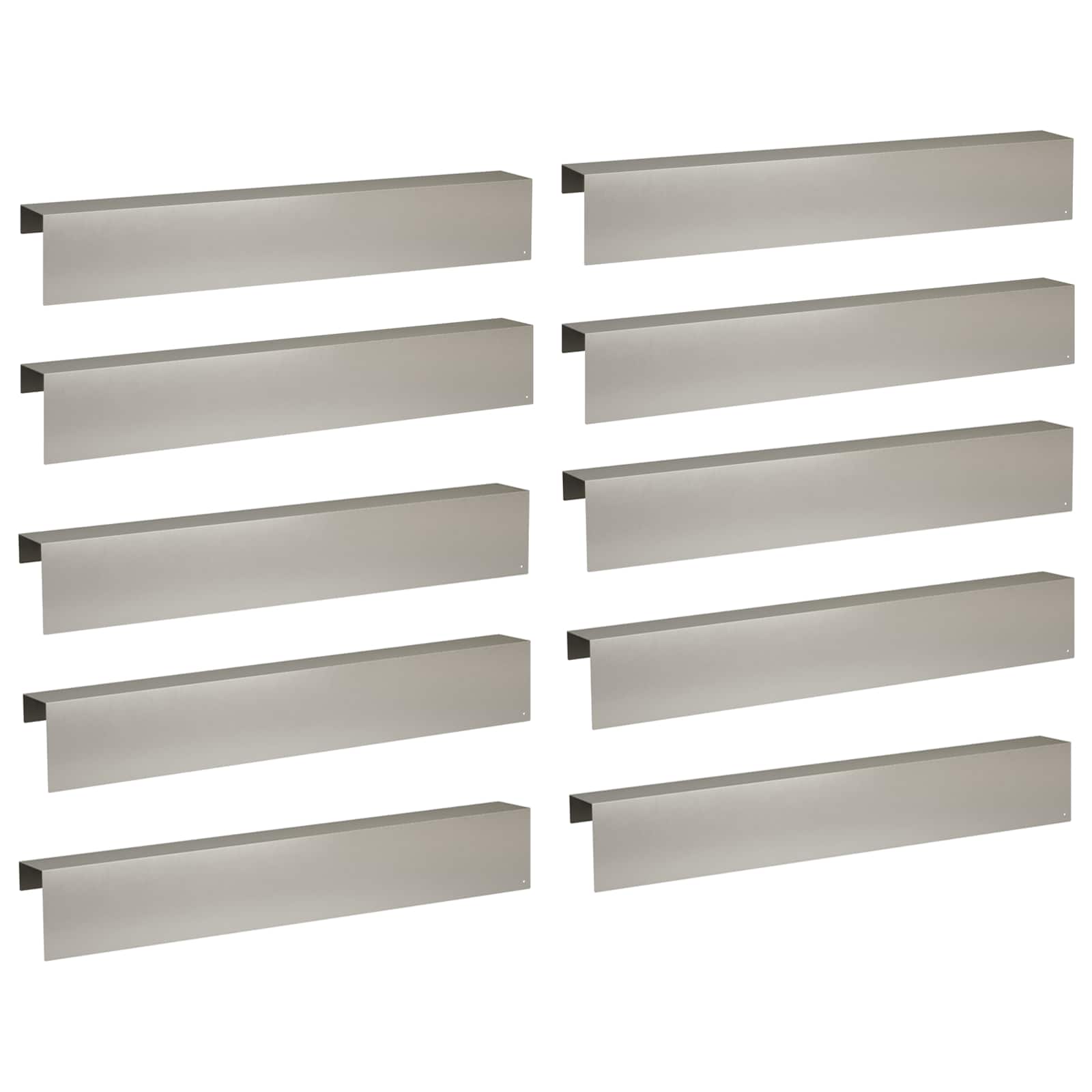 Garten-abdeckprofil 10 Stk. 100 X 10 X 15 Cm Edelstahl Silber Vidaxl