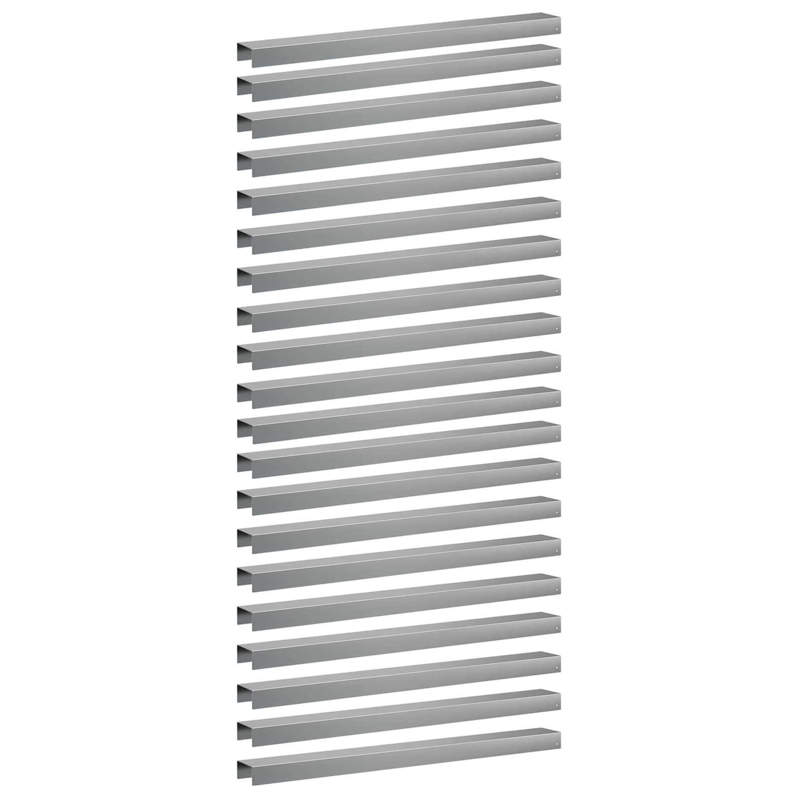 Garten-abdeckprofil 20 Stk. 100 X 10 X 5 Cm Verzinkter Stahl Vidaxl