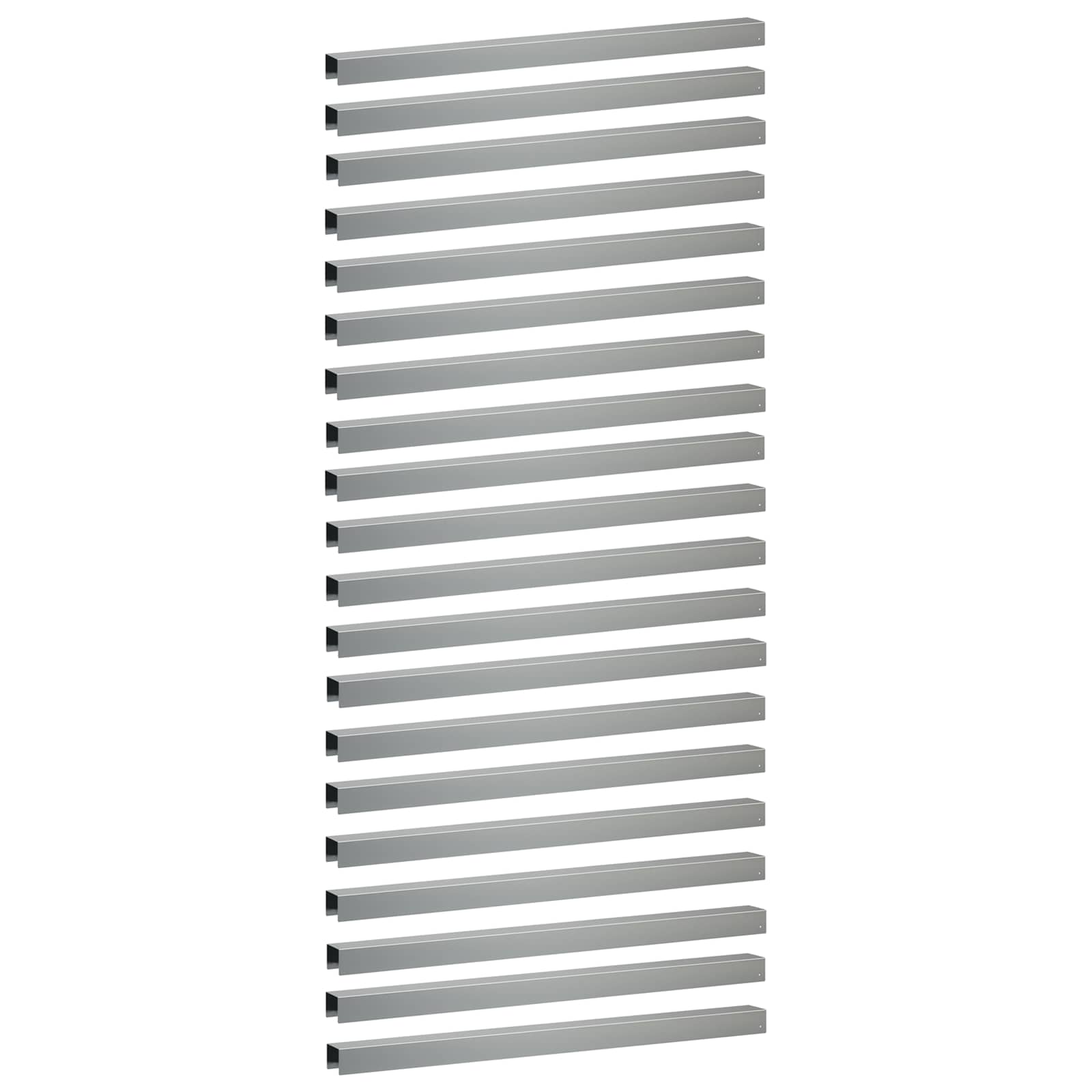 Garten-abdeckprofil 20 Stk. 100 X 6 X 5 Cm Verzinkter Stahl Vidaxl