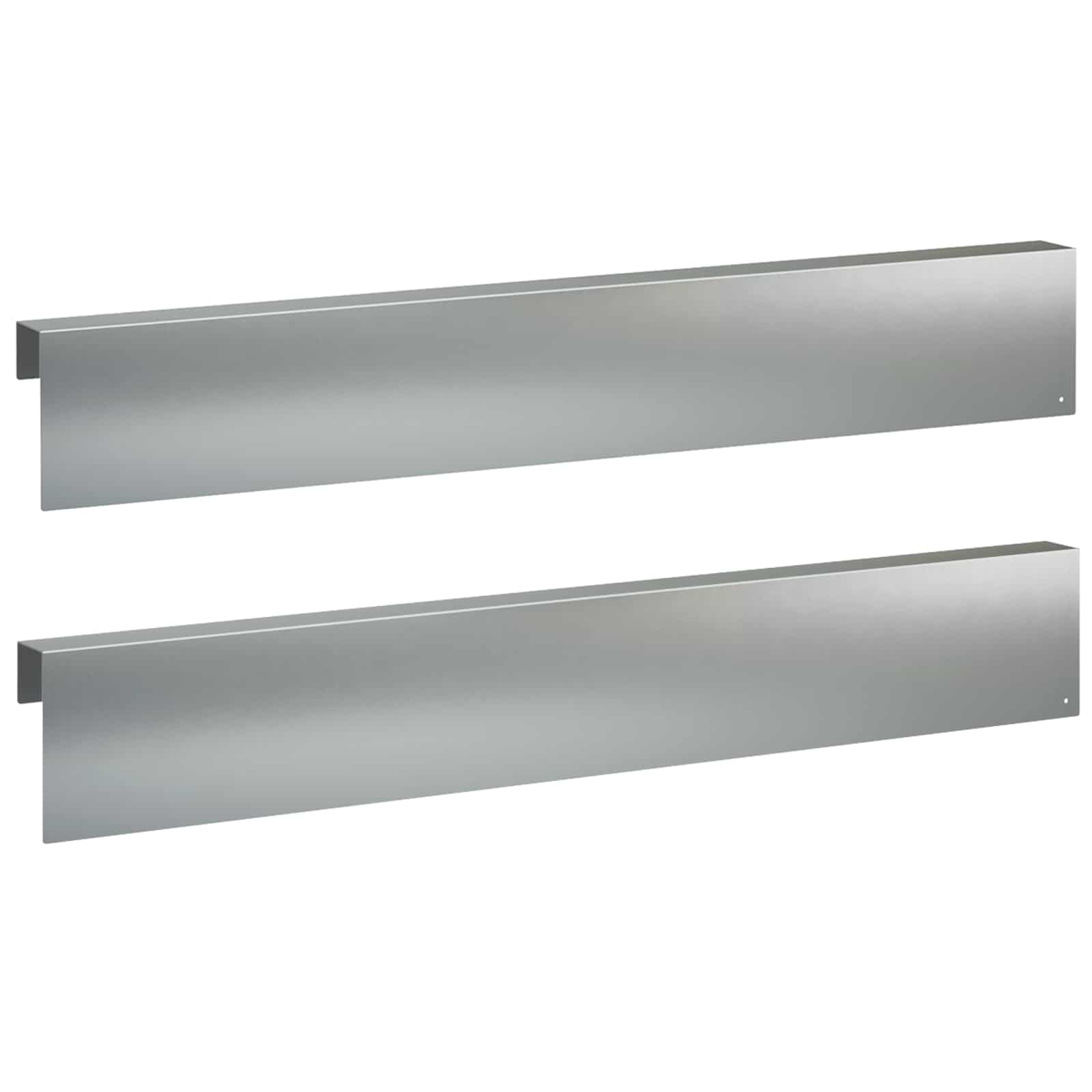Garten-abdeckprofil 2 Stk. 100 X 5 X 15 Cm Verzinkter Stahl Vidaxl
