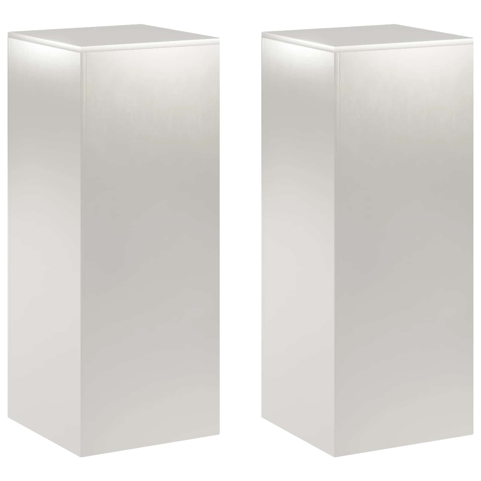 Pflanzenständer 2 Pcs Silber 40 X 40 X 100 Cm Stahl Vidaxl
