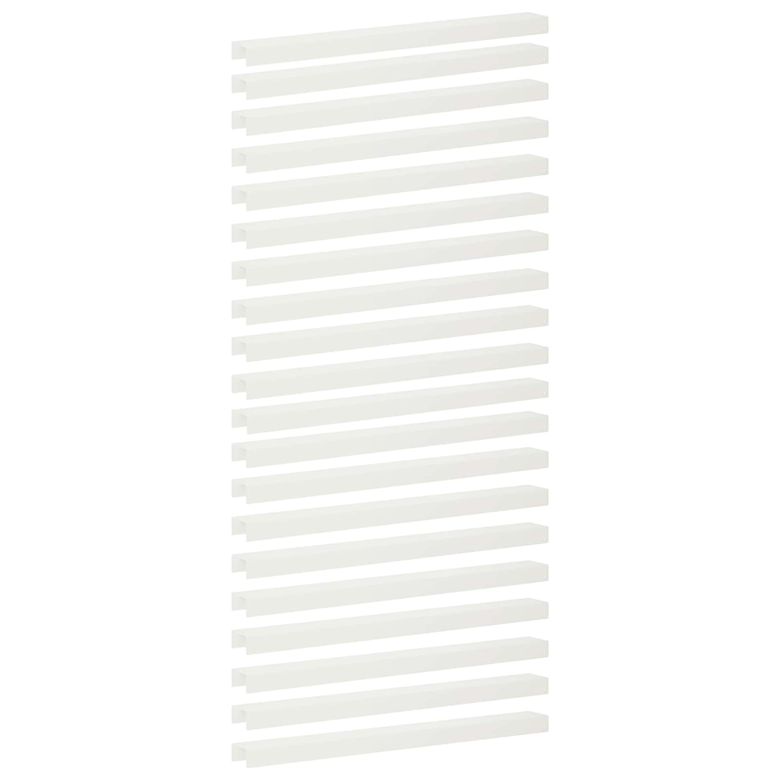 Garten-abdeckprofil 20 Stk. 100 X 10 X 5 Cm Stahl Weiß Vidaxl