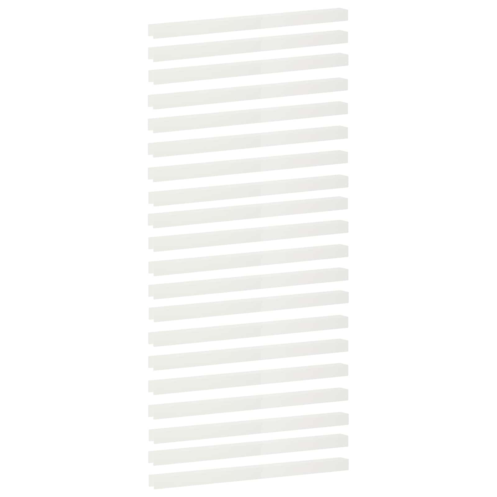 Garten-abdeckprofil 20 Stk. 100 X 6 X 5 Cm Stahl Weiß Vidaxl