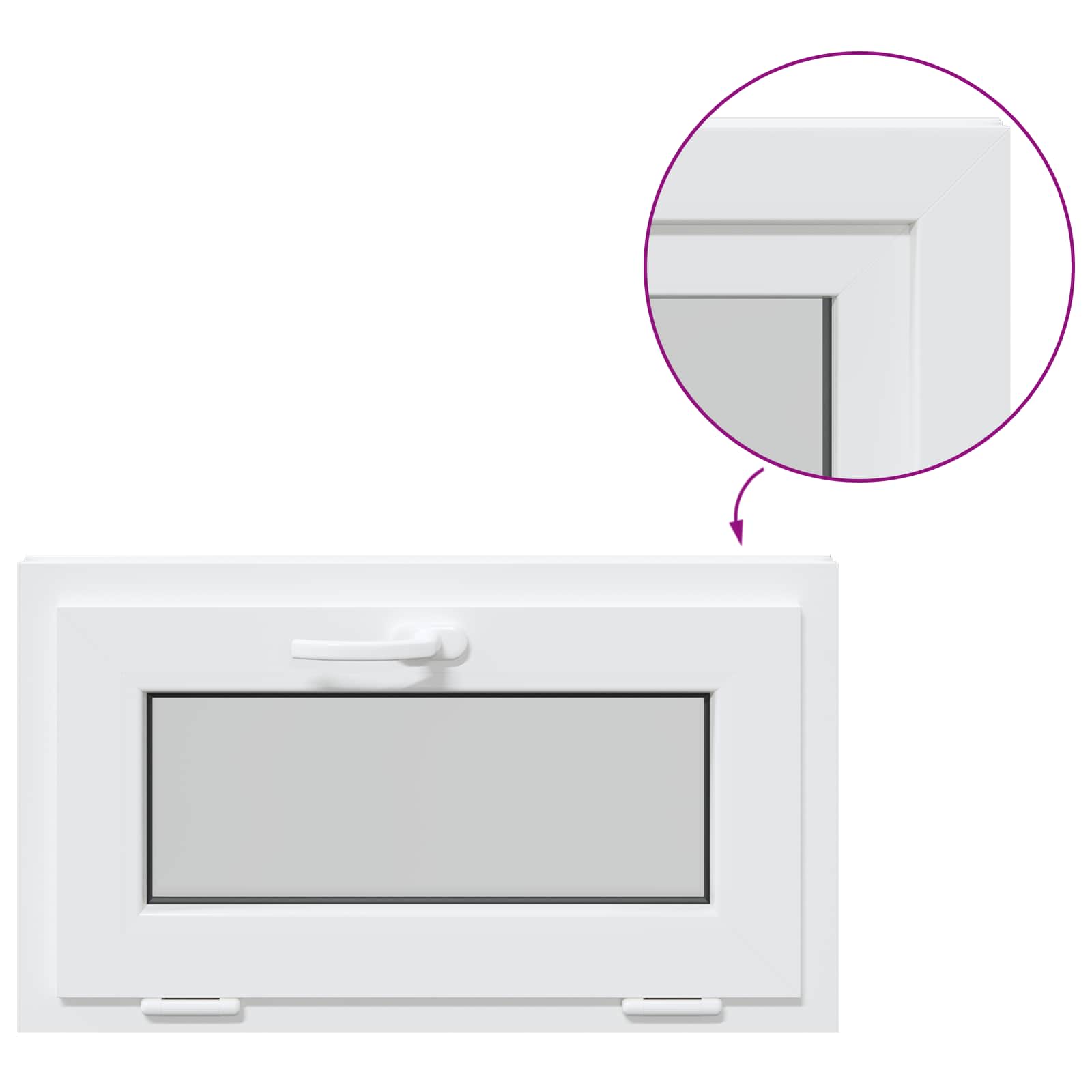 Kellerfenster Innenseite Farbe Weiß Risor 70 X 45 Cm Vidaxl