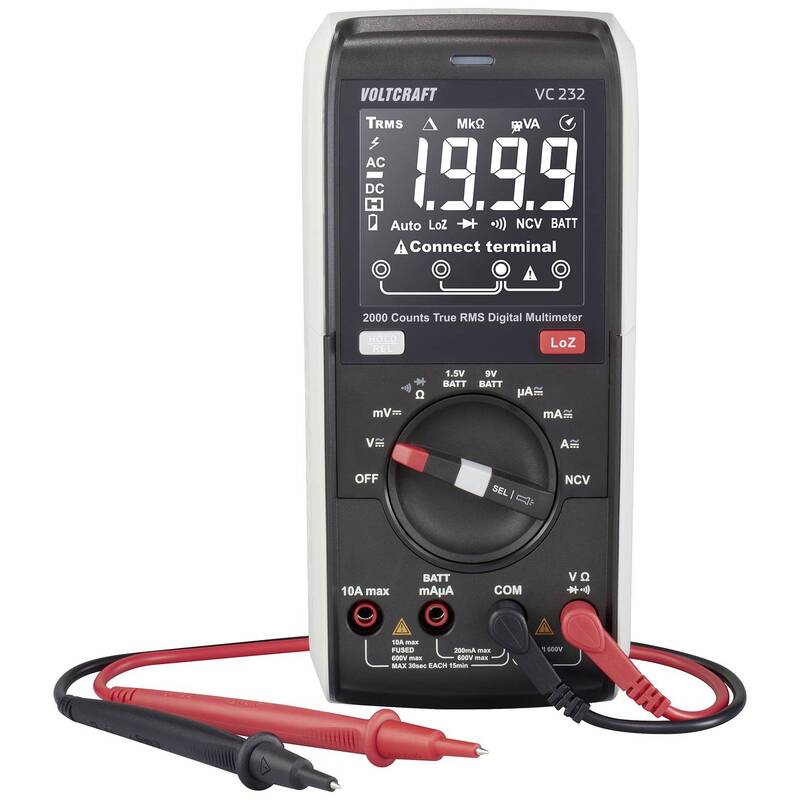 [gebraucht] B-ware Voltcraft Vc232 Hand-multimeter Digital 600v True Rms Mit Taschenlampenfunktion