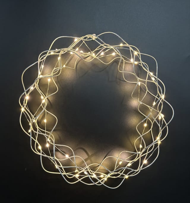 Trend Line Dekokranz TrendLine LED Lichterkranz Ø 30 cm silber warmweiß