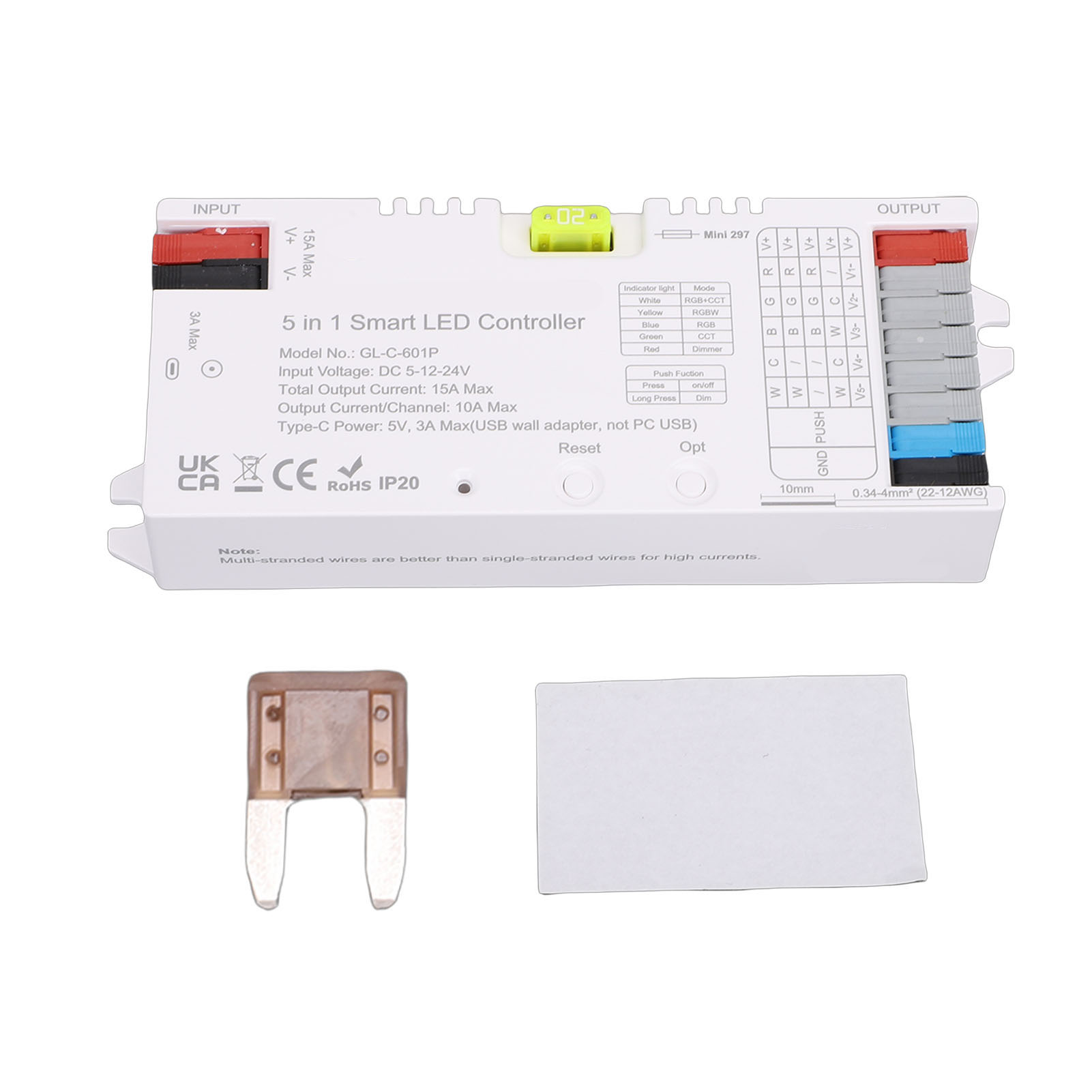 Contrôleur Led Intelligent 5 En 1 Compatible Avec Zigbee 3.0 : Contrôle De Bande Lumineuse Rgbcct, Rgbw, Rgb Cct, Variateur Monochrome, Mélange De Blanc, Gradation Pwm