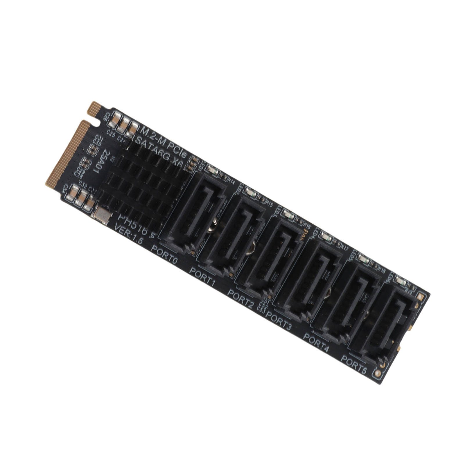 Carte Adaptatrice M.2 Vers Sata 3.0 Haute Vitesse 6 Gbit/s Asm1166 Pcie Sata Avec Indicateur Intelligent