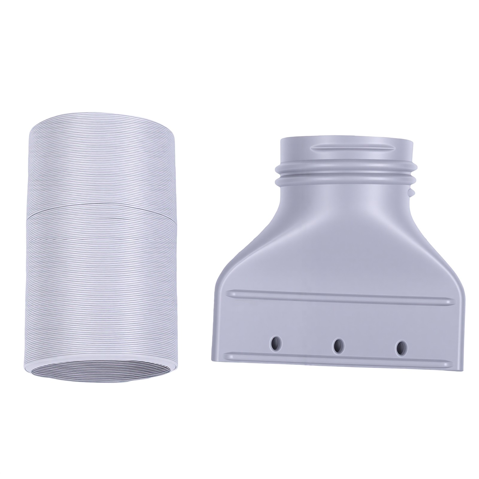 Kit De Tuyau Pour Climatiseur Portable Avec Buse Plate De 1 Pouce, Câble En Acier De 5,9 X 59 Mm Pour Fenêtres Et Portes Coulissantes Étroites, Port À Double Filetage.