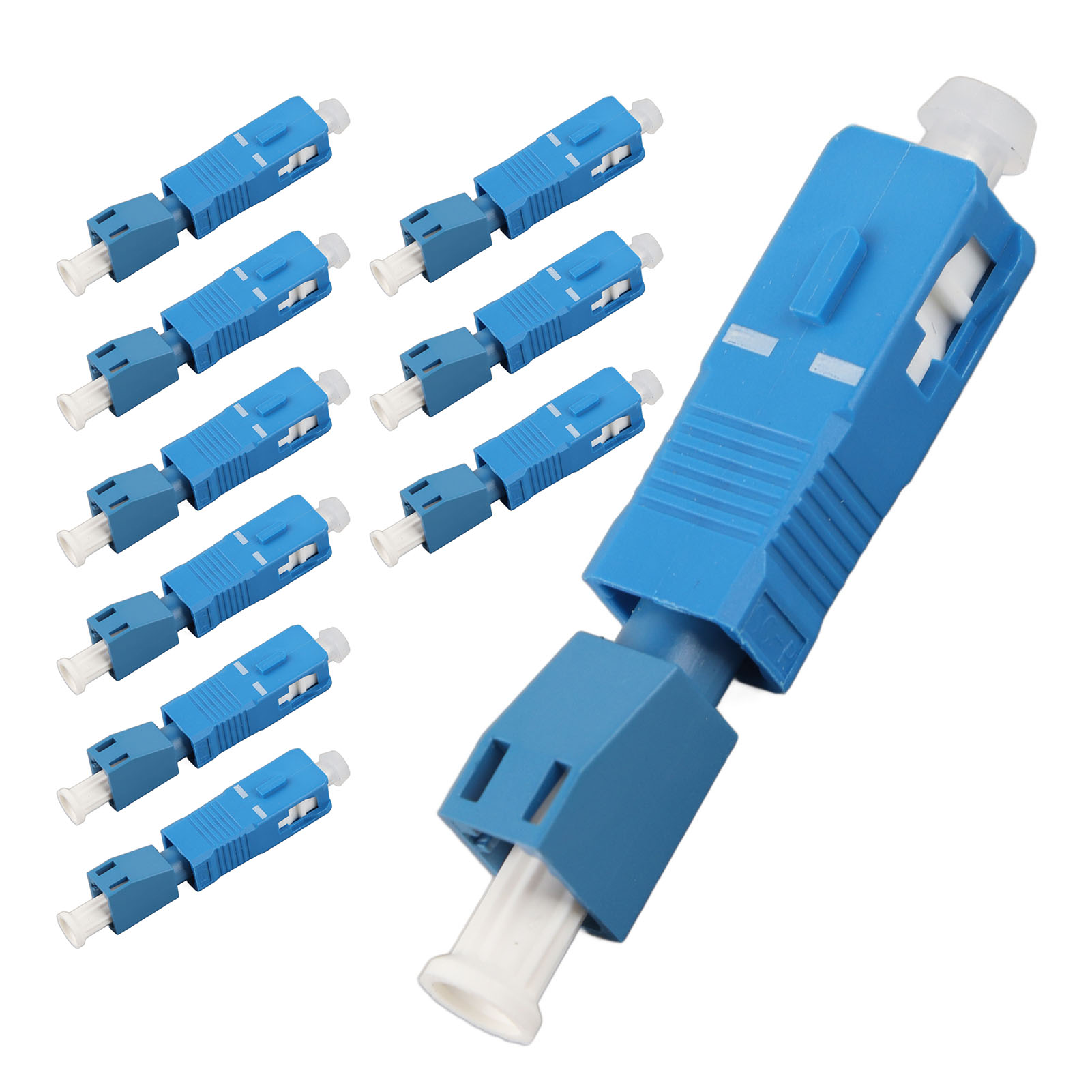 10 Adaptateurs Fibre Optique Sc Mâle Vers Lc Femelle, Convertisseur Optique Hybride Monomode.