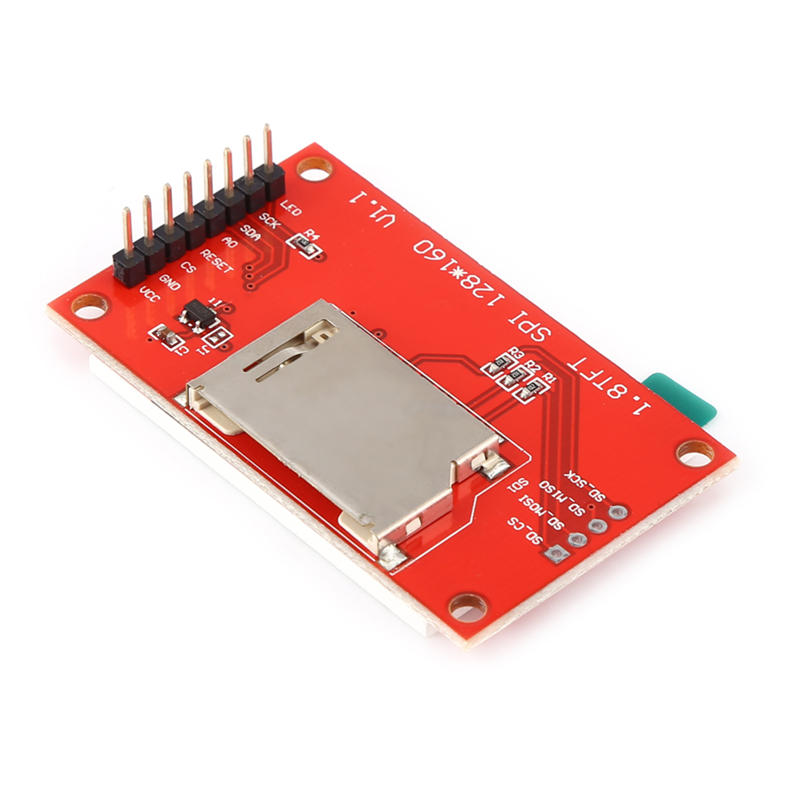 Module D'Affichage Lcd Tft Spi 1,8 Pouce St7735 128x160 51 Bits / Avr / Stm32 / Arm