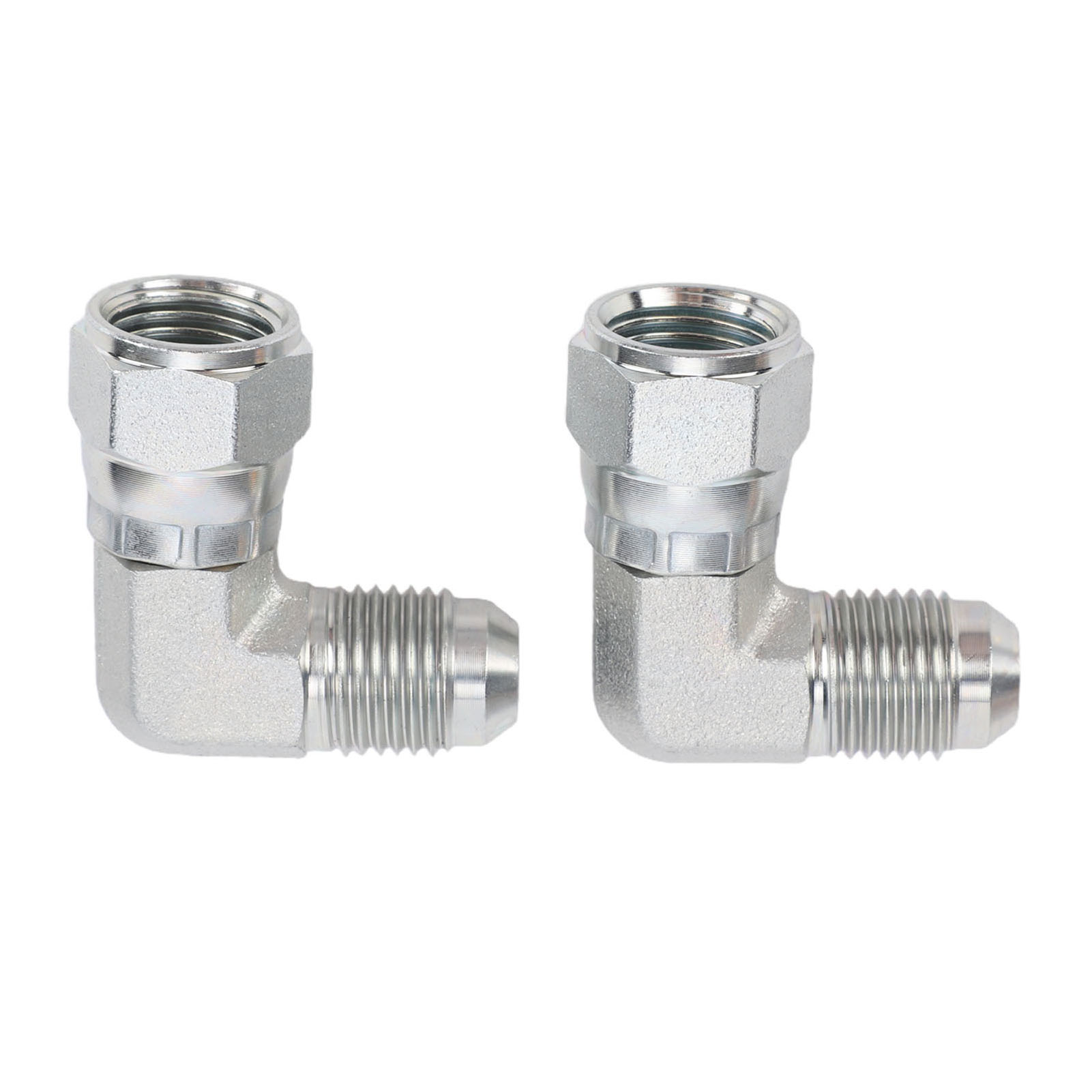2 Raccords Hydrauliques À 90 Degrés, Adaptateur Coudé Mâle 37° Et Femelle 90° 3/8 Pouce Pour Machines Agricoles Et Industrielles.