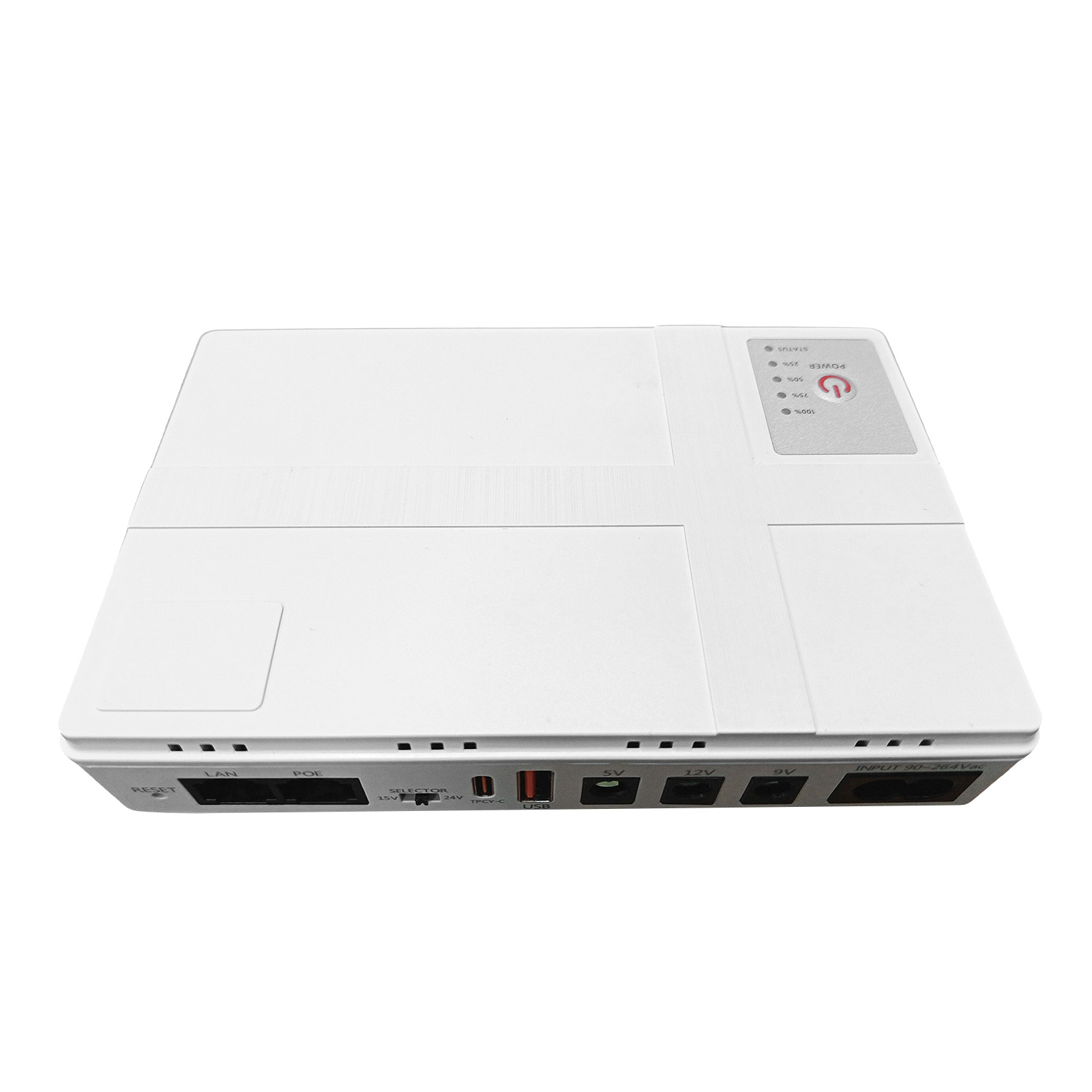 Alimentation Sans Interruption Cc Avec Batterie De Secours De 10 000 Mah, Mini Ups Pour Modem, Routeur, Lampe Led Et Caméra De Sécurité (blanc).