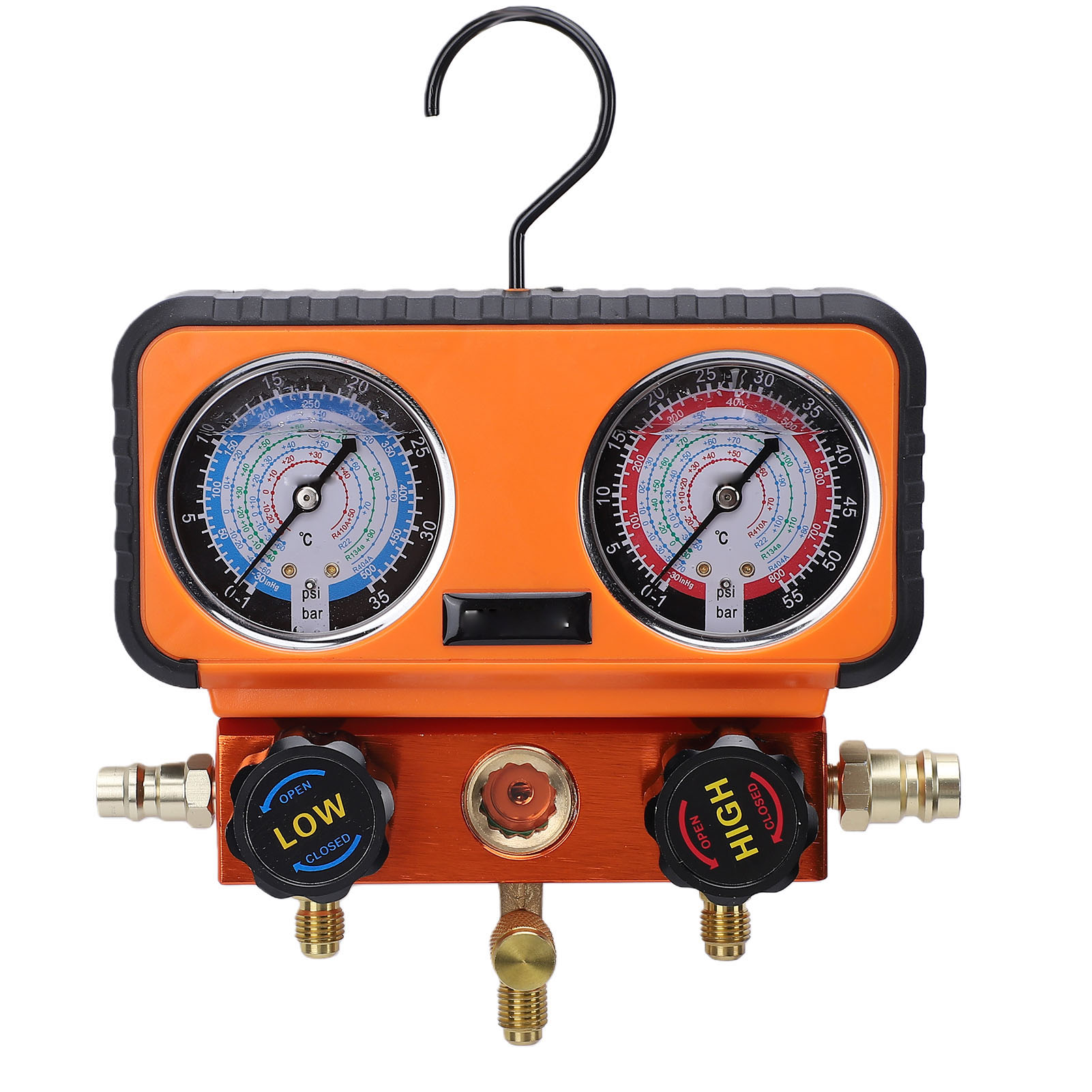 Ensemble De Manomètres Pour Climatiseur, Collecteur Cvc Avec Tuyaux, Kit De Recharge Complet Pour Climatiseur Avec Huile Pour Les Réfrigérants R12, R22, R134, R502 Et R1234yf.