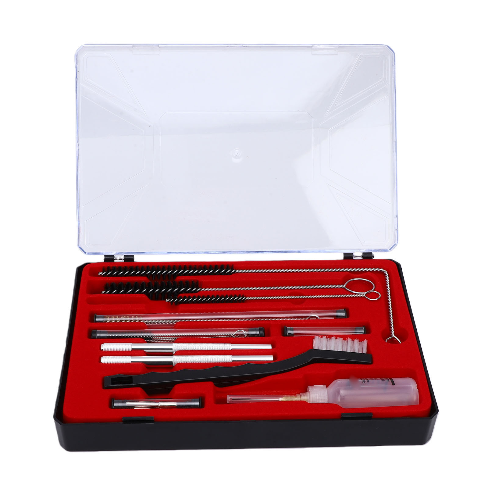 Kit De Nettoyage Pour Pistolet À Peinture, Brosses De Nettoyage En Nylon Et Laiton, Aiguilles, Flacon De Lubrifiant, Entretien De L'Aérographe