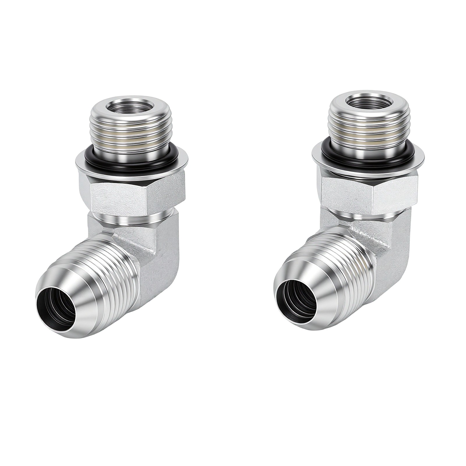 Adaptateur Coudé Jic 37 Vers Sae Orb 90 Degrés 1/2 Pouce Pour Joints De Tuyaux En Acier Au Carbone, Connecteur Pour Machines Industrielles.