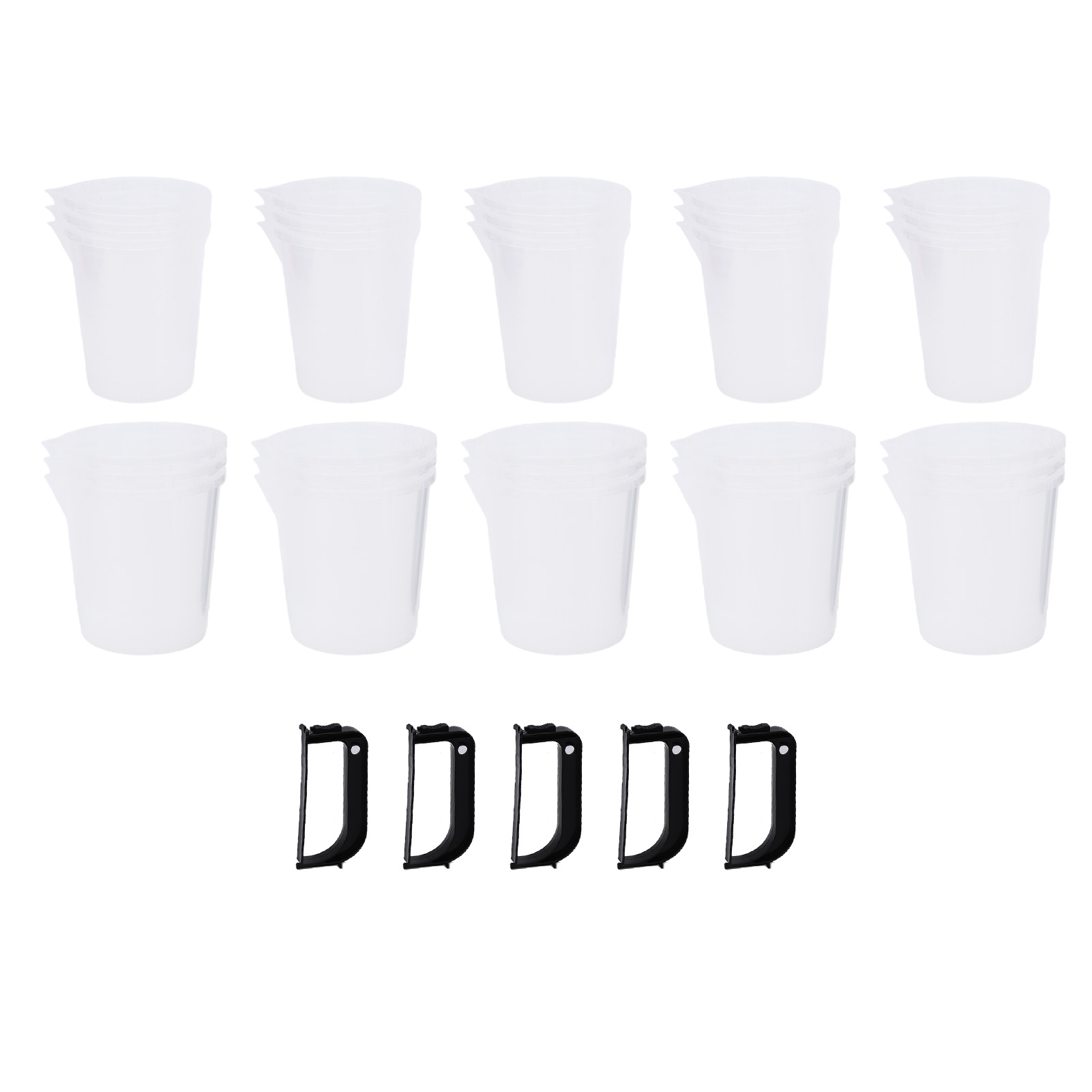 30 Tasses À Mesurer Pour Mélanger La Résine, 15 Tasses À Mesurer De 600 Cc Et 400 Cc, Un Ensemble De Peinture Avec 5 Poignées Pour Les Loisirs Créatifs Et La Pâtisserie.