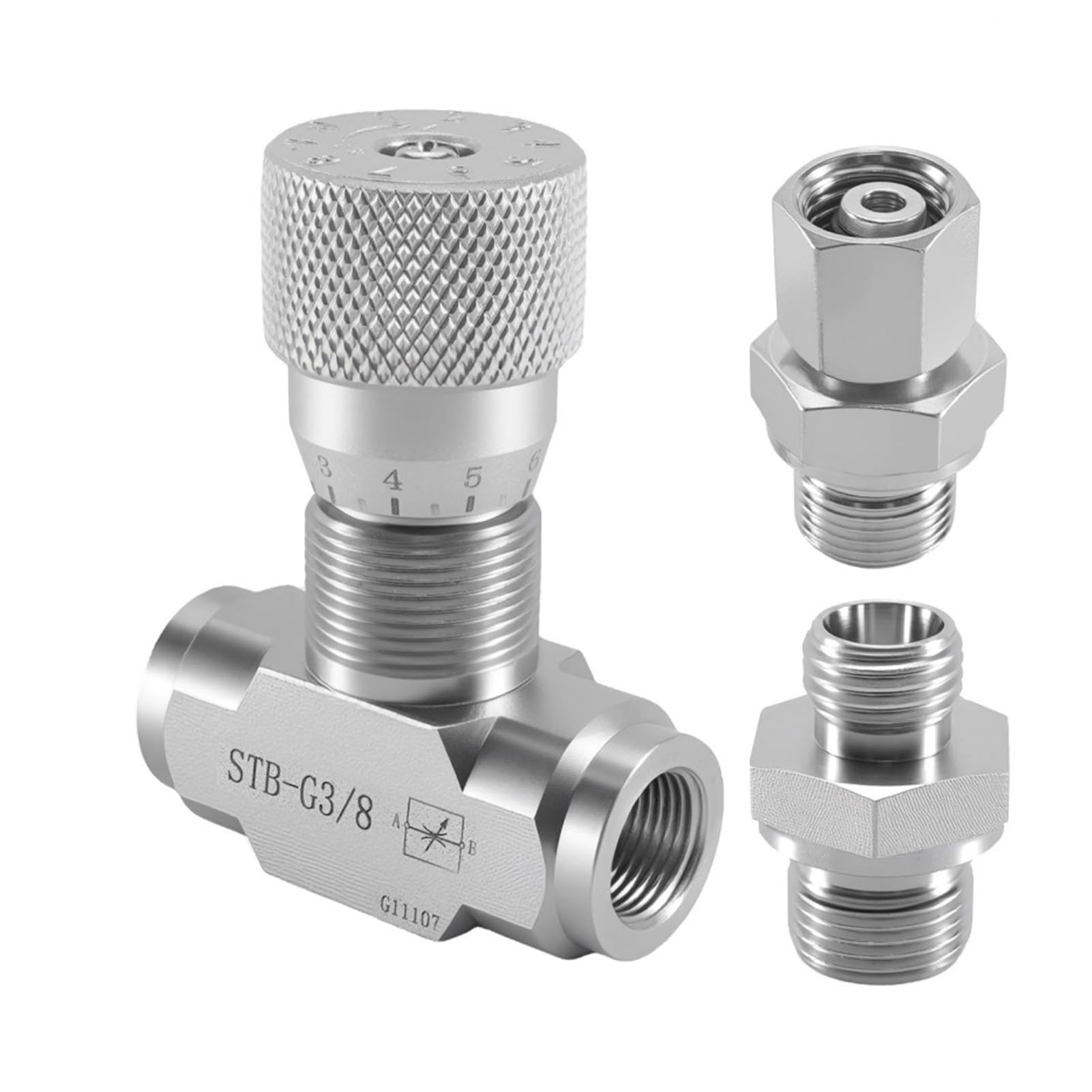 Vanne De Régulation De Débit G3/8, Limiteur Hydraulique Bidirectionnel Pour Mini-excavatrices De 1 À 2 Tonnes.