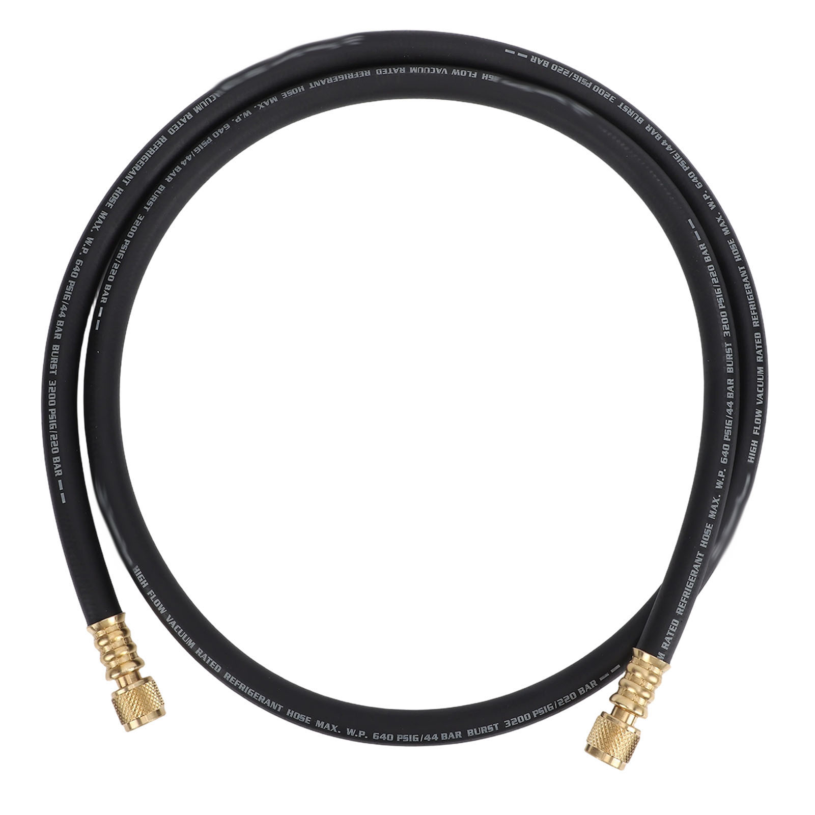 Tuyau D'Aspiration Cvc De 1,8 M De Long, Raccord 9,5 Mm X 9,5 Mm, Pression De Service De 640 Psi, Pression D'Éclatement De 3200 Psi, Charge De Réfrigérant.