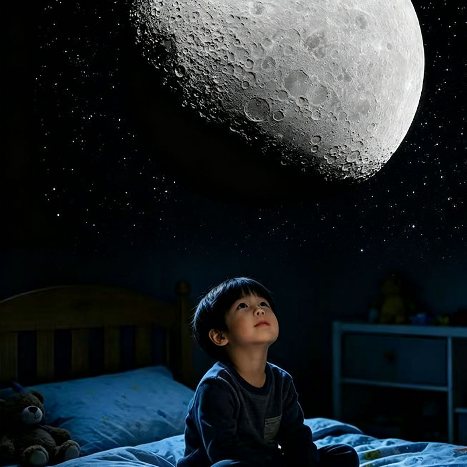 Mini Projecteur D'Étoiles Led Avec Veilleuse, 3 Diapositives De Projection, Rotation À 360 Degrés, Alimentation Usb, Lampe Murale À Luminosité Réglable.