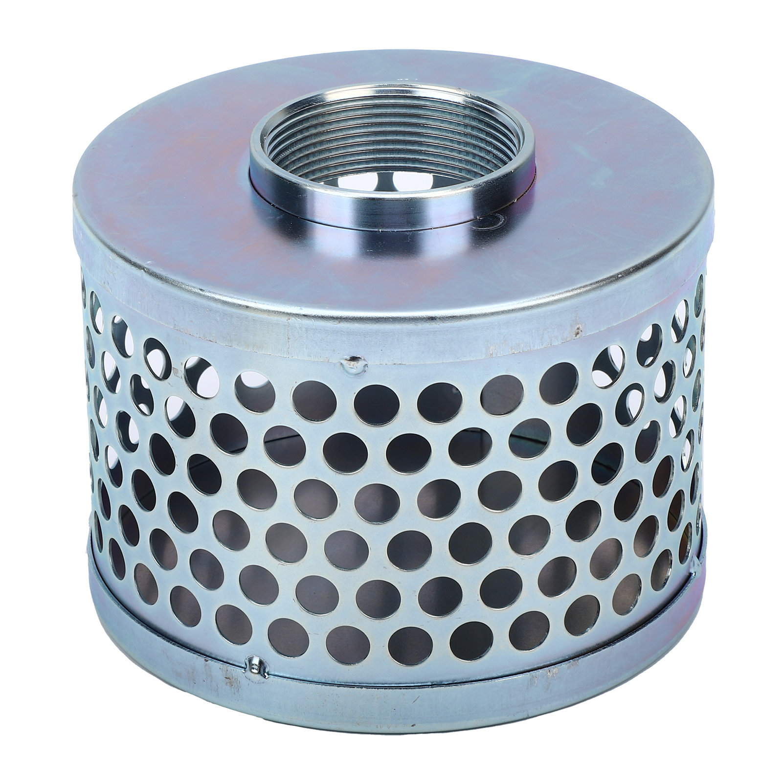 Filtre D'Aspiration À Trou Rond De 2 Pouces, Acier Au Carbone Plaqué, Filetage Npt, Tuyau, Filtre D'Entrée De Pompe À Eau, Élimine Les Débris, Réduit L'Entrée De Solides.