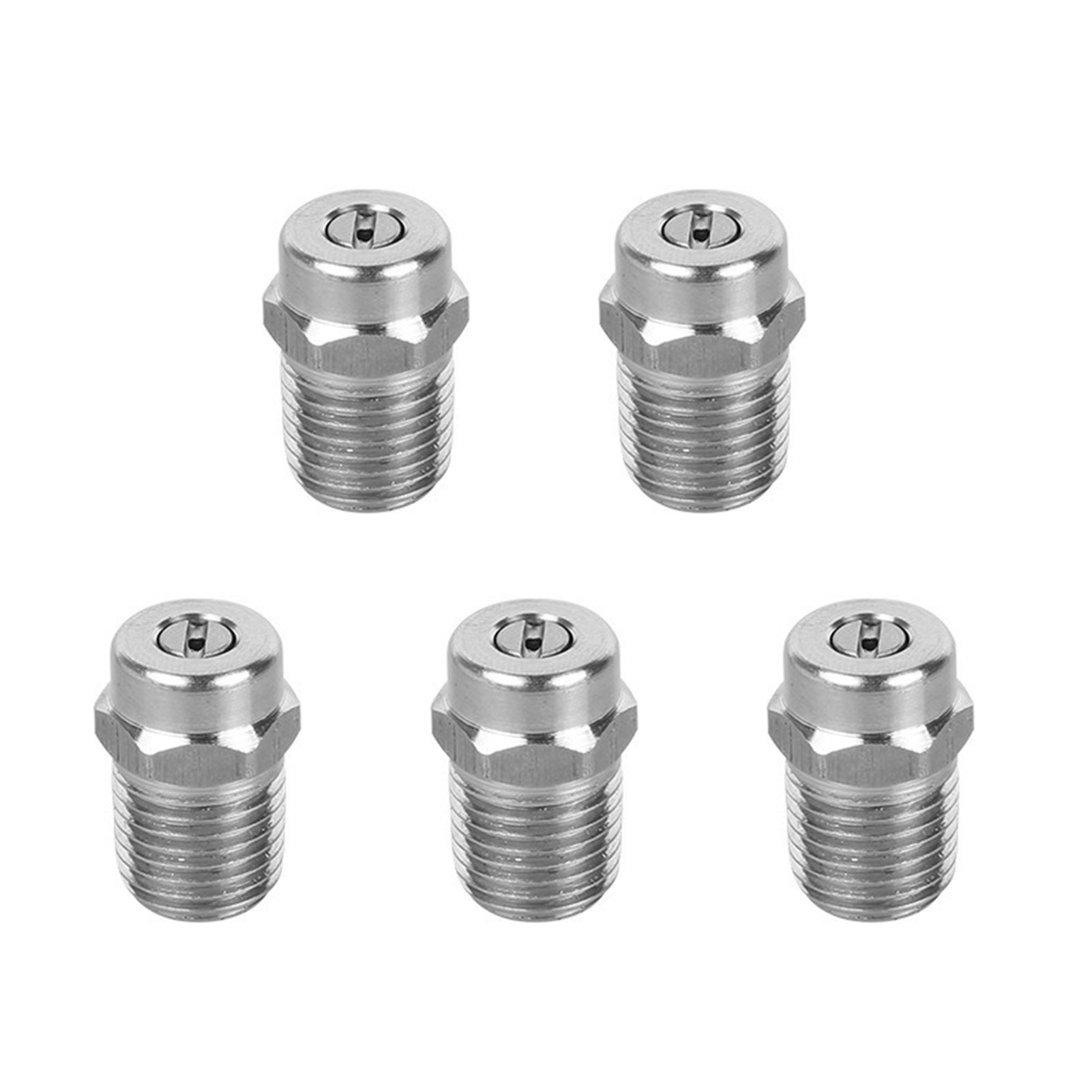 5 Buses De Nettoyeur Haute Pression En Acier Inoxydable Avec Filetage 1/4 Npt, Jet En Éventail Pour Le Nettoyage Des Sols De Voiture 030