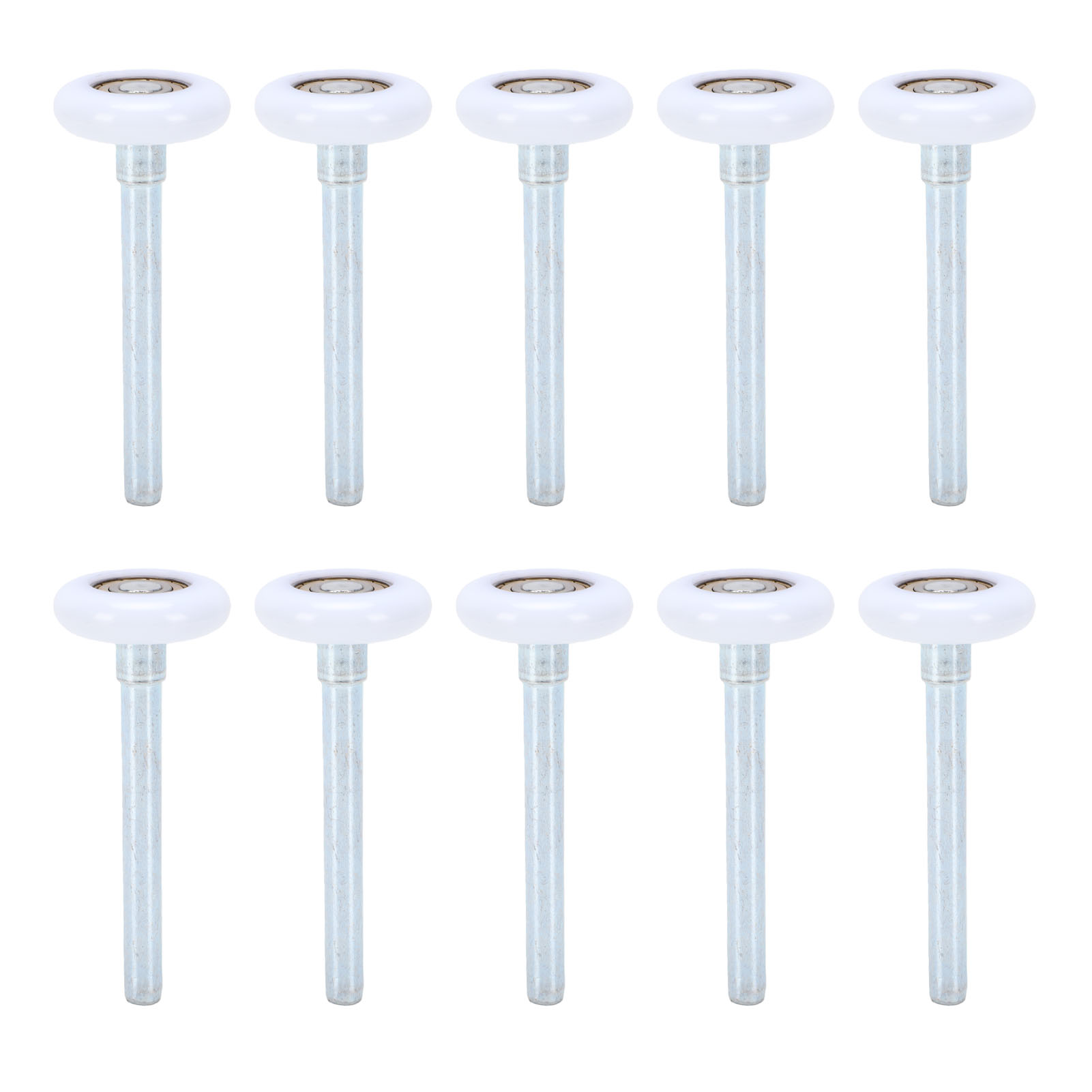 10 Roulettes De Porte De Garage De Rechange Blanches, En Nylon, Avec Roulements À Double Étanchéité 6200-zz, 46 Mm X 120 Mm.
