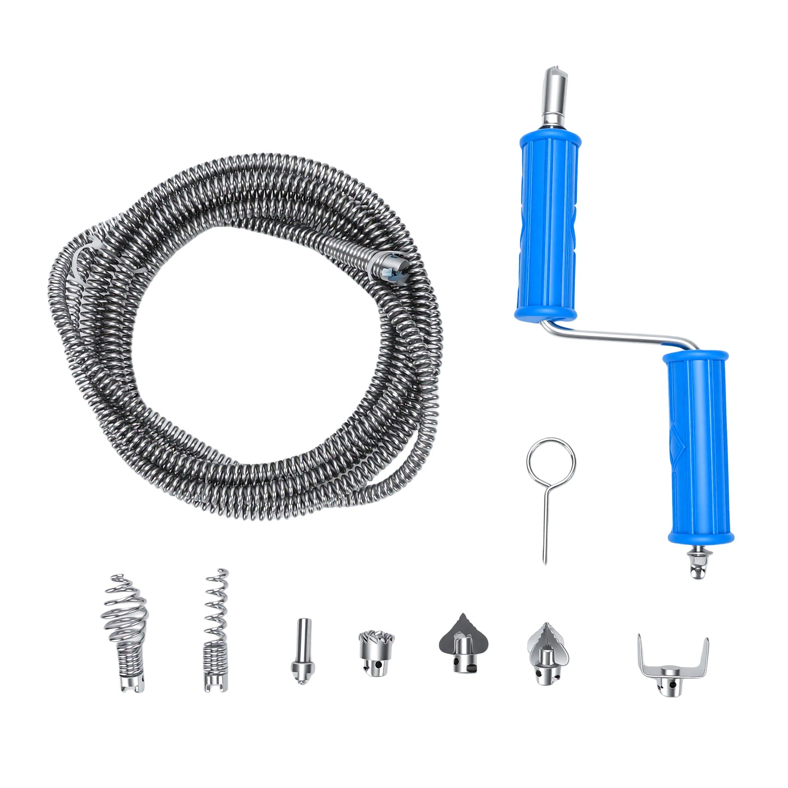 Déboucheur De Canalisations Avec Accessoire De Perçage, Outil Flexible Pour Éliminer Les Obstructions, Serpent De Plomberie Pour Cuisine, Salle De Bain, Douche Et Évier, 3 Mètres.