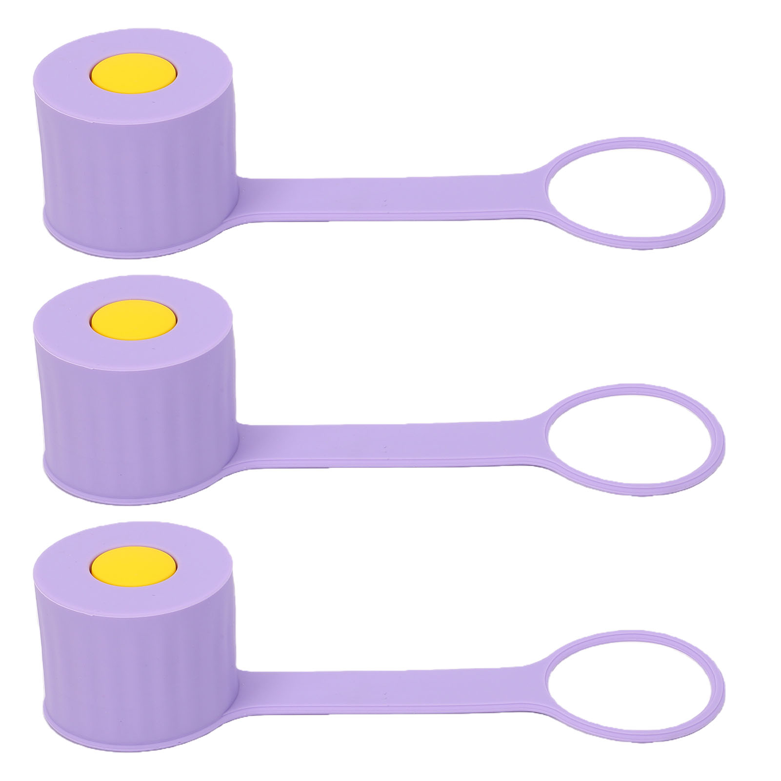 Couvercles En Silicone Réutilisables Pour Carafes D'Eau, Anti-fuites, Pour Bouteilles Standard De 55 À 60 Mm Avec Bouchon À Vis, Violets.