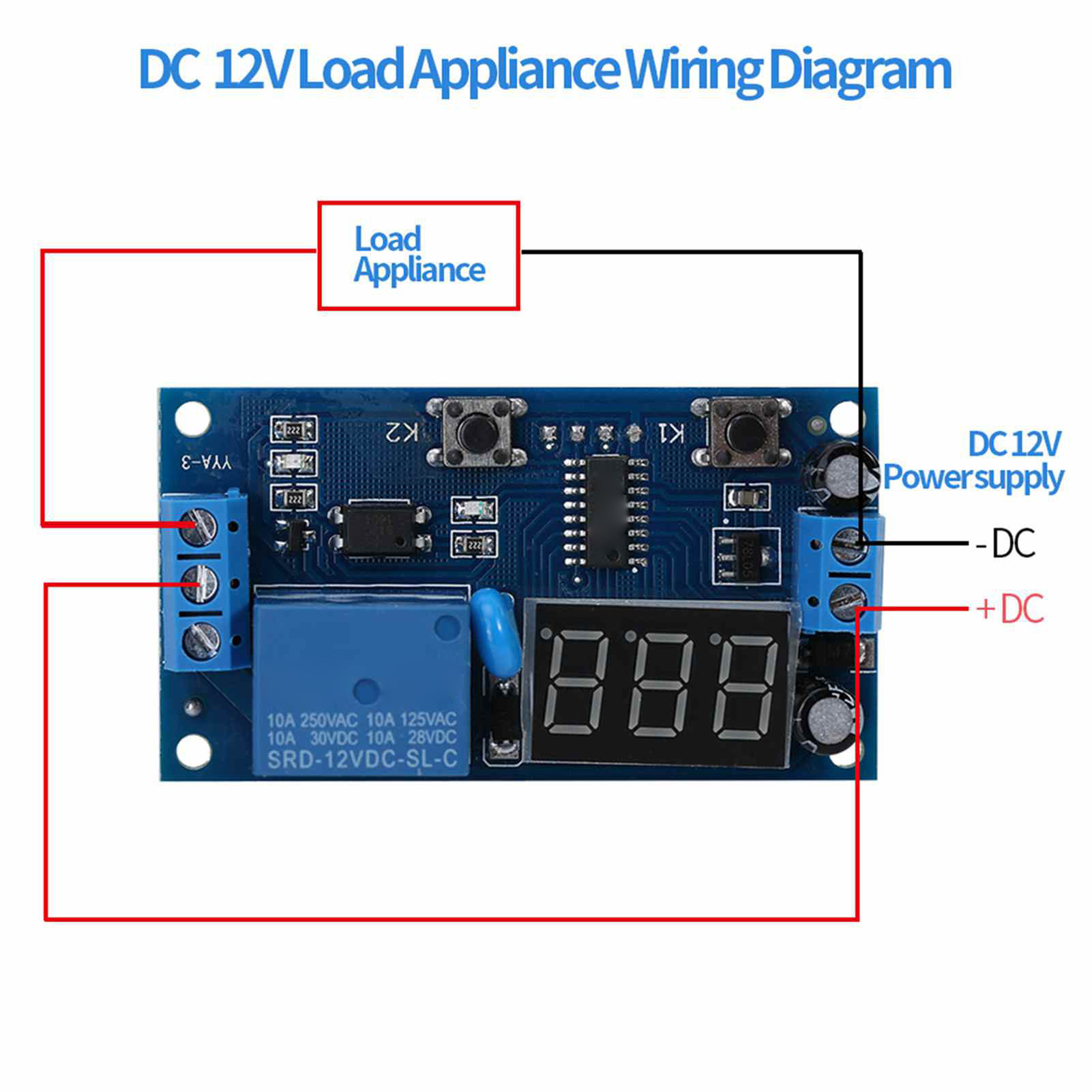 2 Modules De Minuterie À Cycle Intermittent Infini, Module De Relais Réglable Pour La Commande De Temporisation Des Équipements.