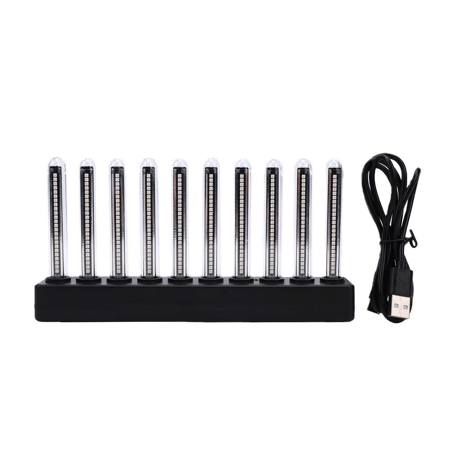 Lumière De Reconnaissance Du Rythme Musical, 10 Mini-barres, 240 Led Rvb, 12 Niveaux De Sensibilité, 8 Modes De Luminosité Pour Bureau, Salle D'Étude Ou Salle De Jeux.