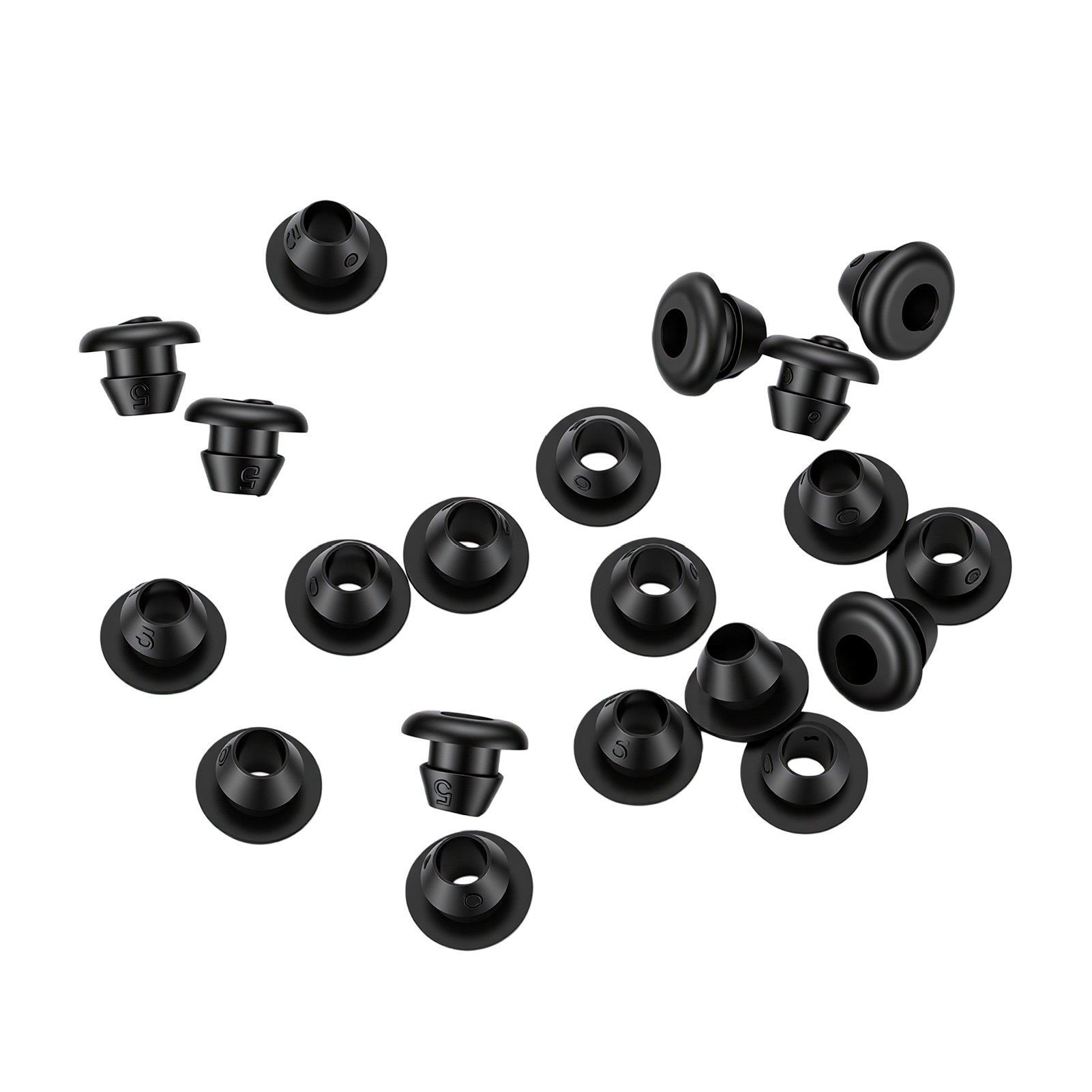 20 Rondelles En Caoutchouc Ignifugées, Bouchons De Trous Résistants Au Feu, Pour La Protection Des Câbles, Boîtes Électriques, Tuyaux, Réparations Automobiles, Ouverture Intérieure De 3 Mm Et 5 Mm