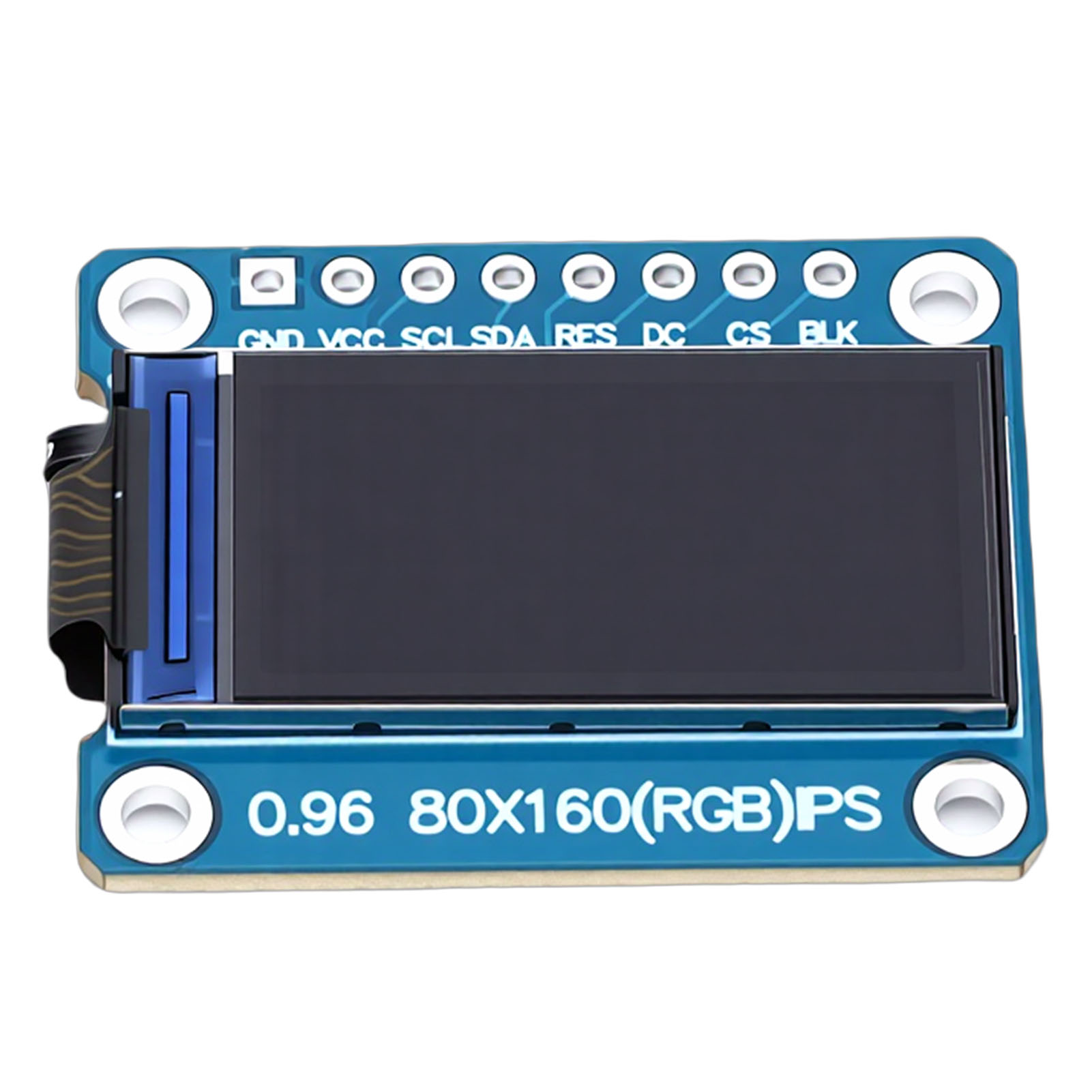 Module D'Affichage Lcd Compatible Avec Le Contrôleur St7735, Transistor À Couche Mince De 0,96 Pouce, Résolution 80x160, Écran À Cristaux Liquides Ips Couleur Intégré, Spi À 8 Broches.