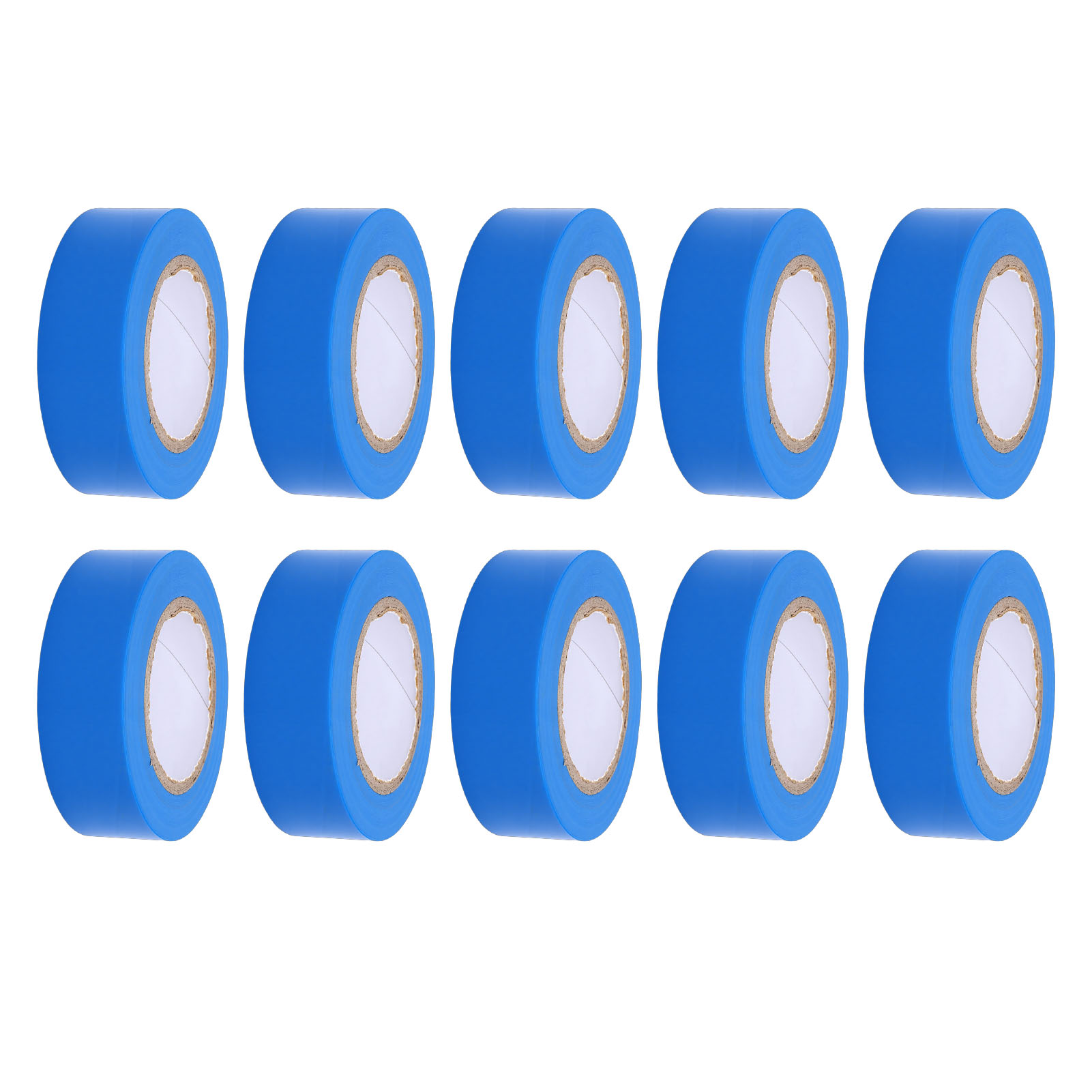 10 Rouleaux De Ruban Isolant Électrique Étanche En Pvc, Adhésif, Pour Une Utilisation Intérieure Et Extérieure, Ignifugé, 20 Mm De Large, 10 M De Long, Bleu.
