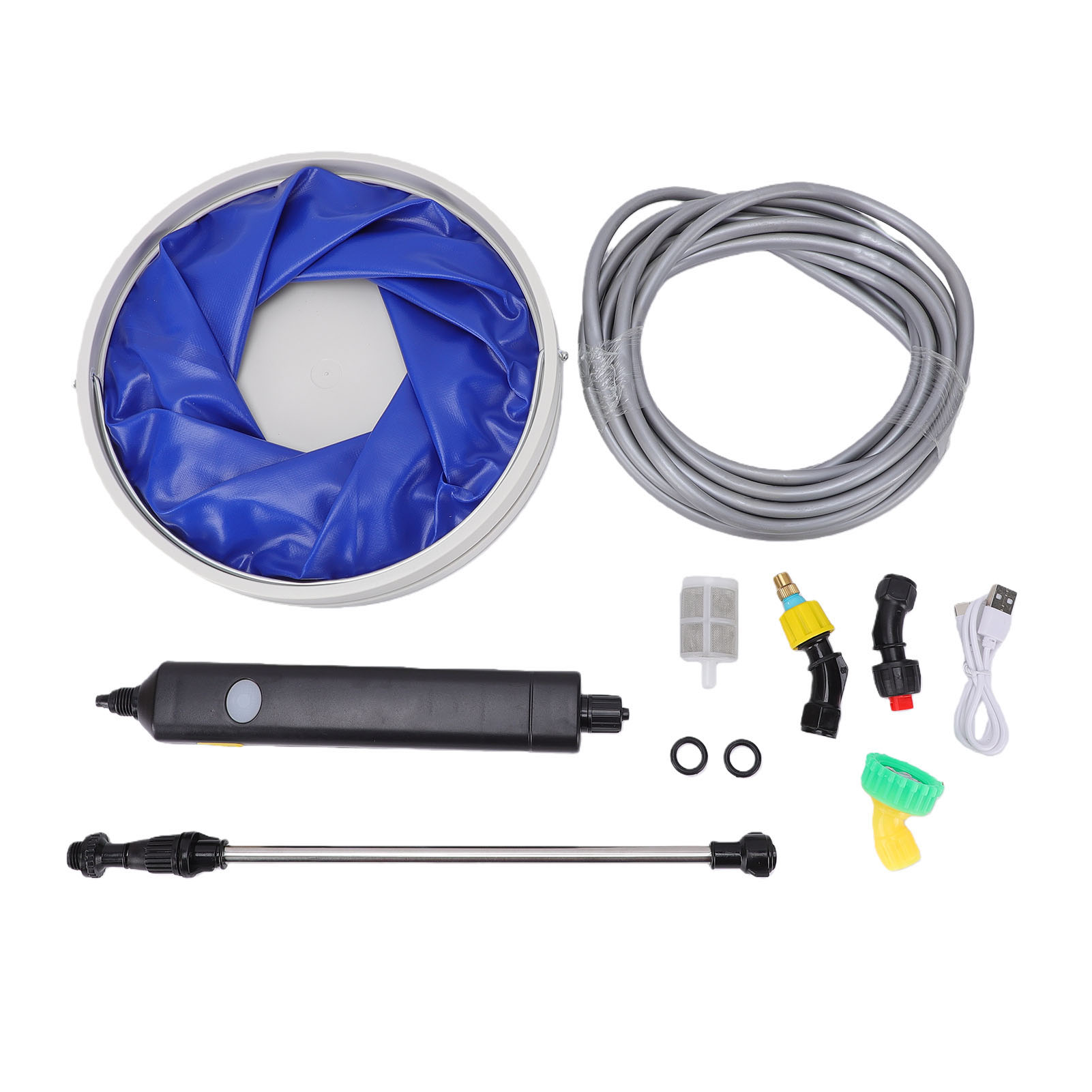 Pulvérisateur Électrique Avec Réservoir De 9 Litres, 3 Buses, Perche Télescopique, Haute Pression Et Batterie Rechargeable Pour Jardin Et Pelouse.