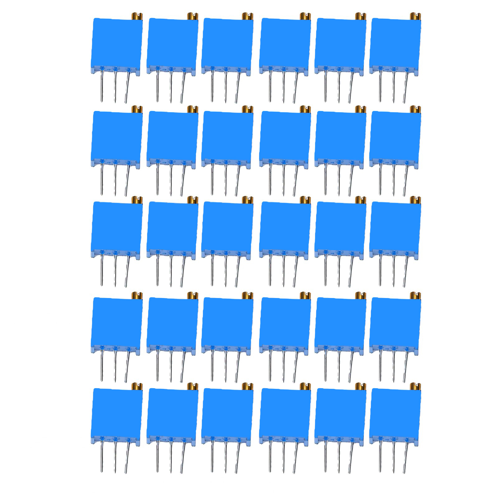 30 Unités De Potentiomètres De Réglage Multitours De 10 Kω, Résistance Variable Supérieure Réglable De 3296 W Pour Le Réglage Du Circuit.