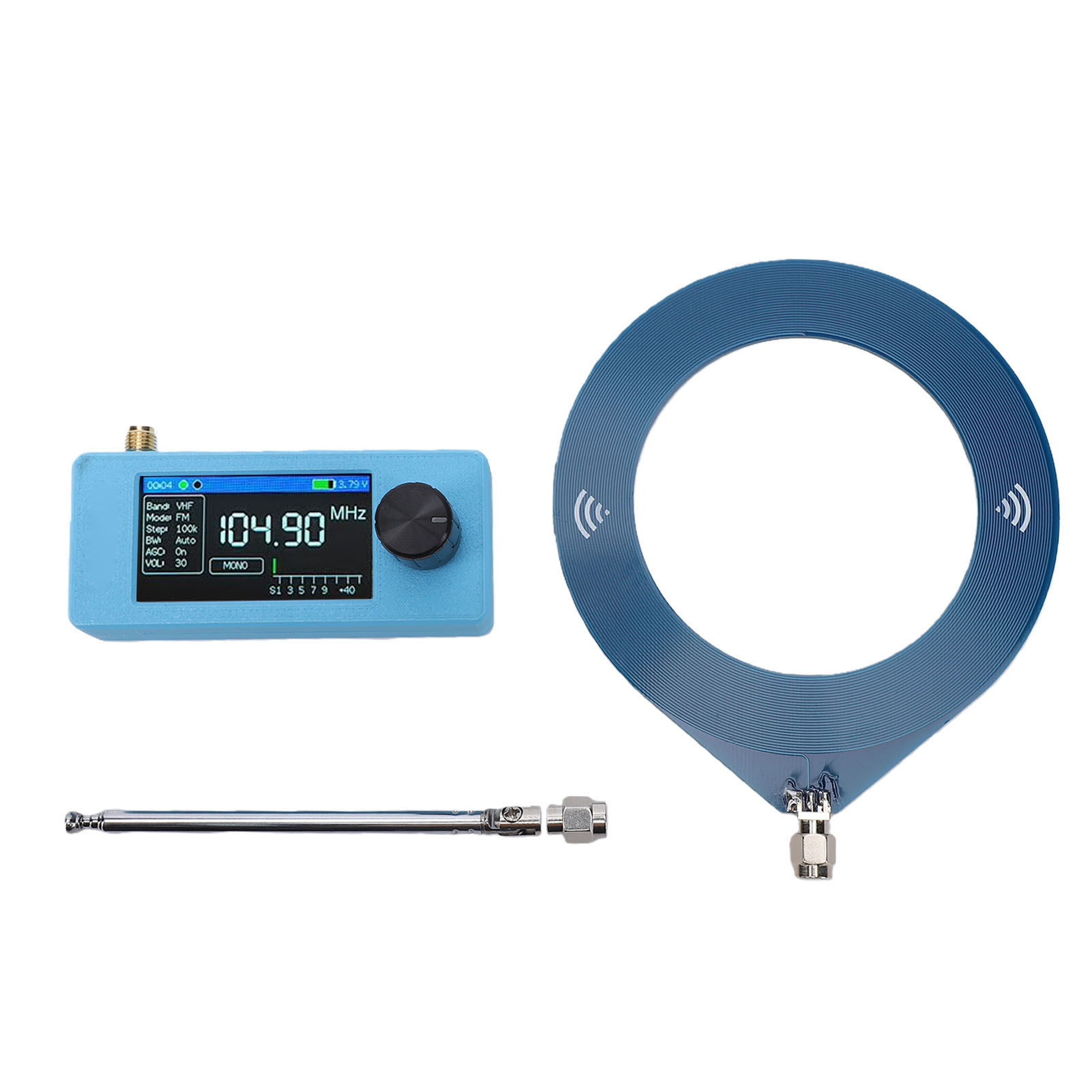 Mini Récepteur Radio Avec Écran Couleur Ips De 1,9 Pouce, Portable, Am, Fm, Lsb, Usb, Multibande, Idéal Pour Les Voyages, La Randonnée Et Le Camping.