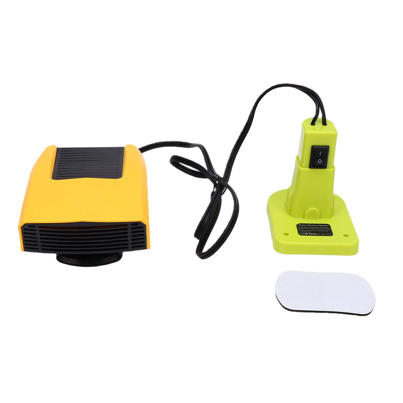 Chauffage Sans Fil Roybi 200w Compatible Avec Les Batteries, Portable, Petit, Dégivreur Et Désembueur De Voiture Avec 2 Ports De Sortie Usb.