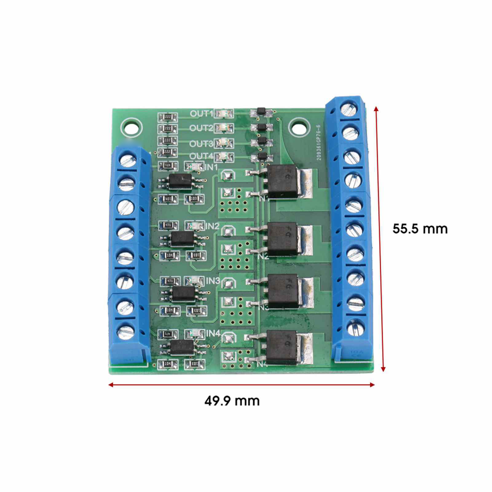 2 Modules Mos À Tubes Mosfet 4 Canaux, Carte De Circuit Imprimé D'Amplification Plc Avec Contrôleur D'Isolation Par Optocoupleur Yynm0s-4