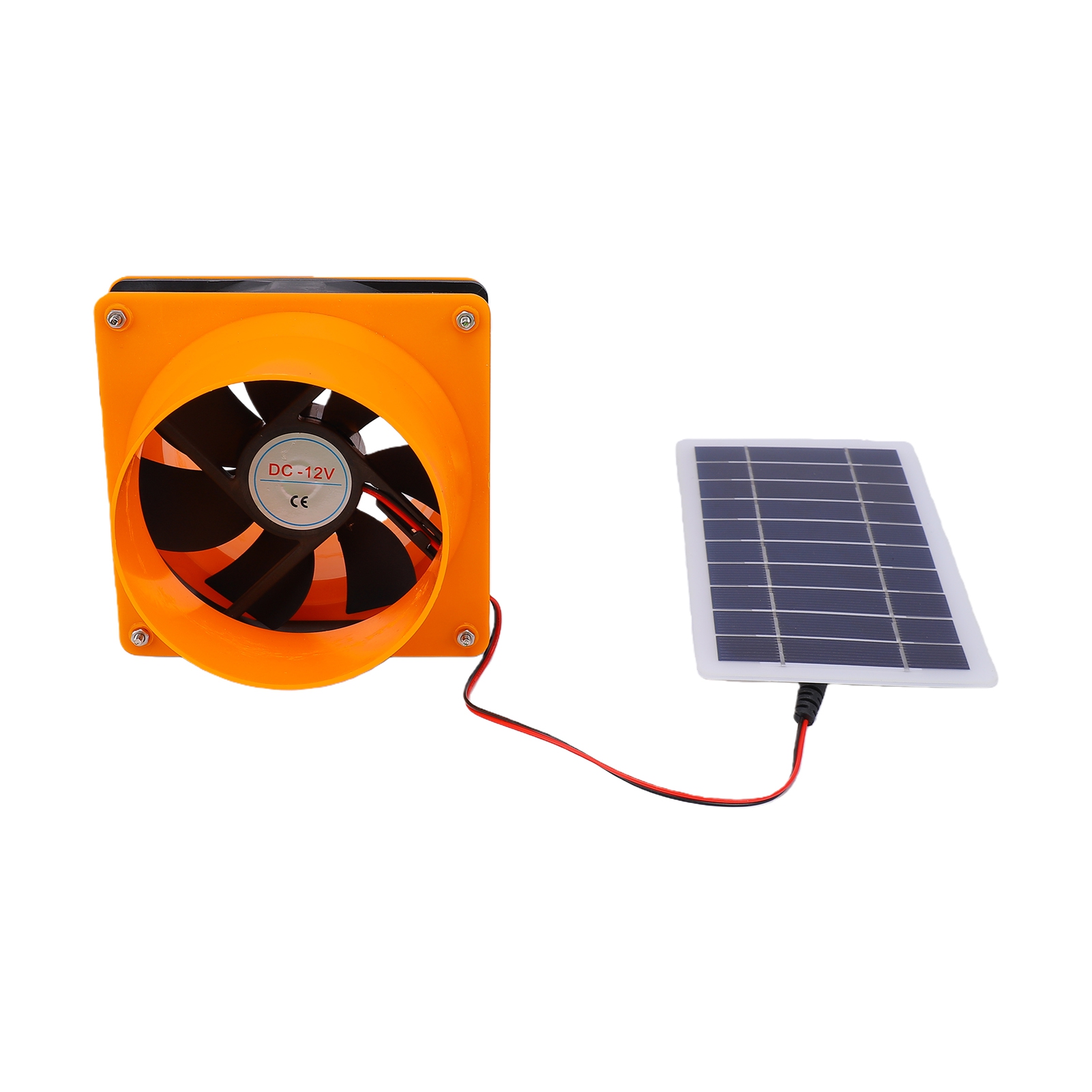 Ventilateur Extracteur Solaire De 20 W Avec Panneau De 4 Pouces Et 130 Cfm, Rond, Pour Caravane, Bateau, Poulailler, Serre Ou Cabane.