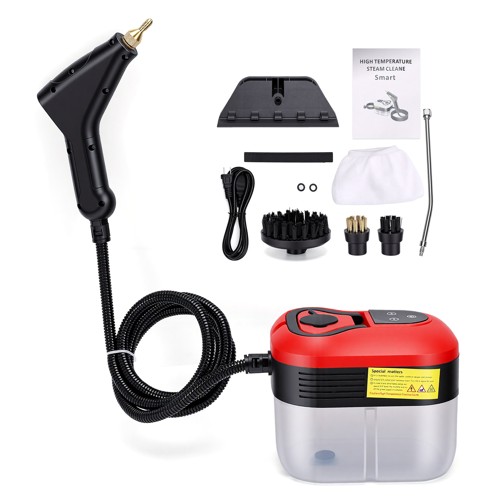 Nettoyeur Vapeur Portable 2500 W, Appareil De Nettoyage Haute Température Et Haute Pression Avec 6 Niveaux Réglables Pour La Cuisine, La Salle De Bain, Les Meubles Et Les Voitures. Prise Américaine 11