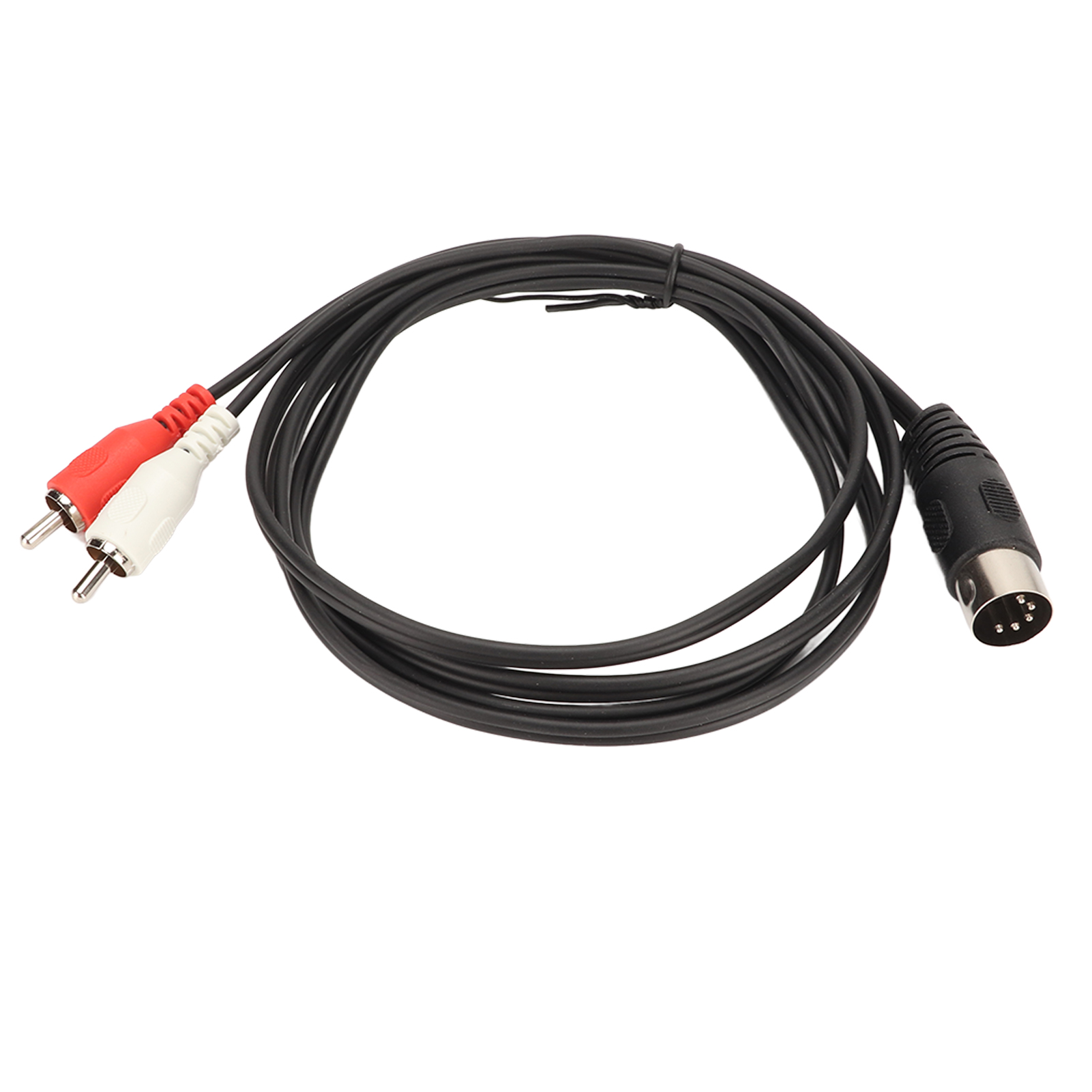 Câble Din Mâle 5 Broches Vers 2 Rca Avec Gaine Pvc Pour Connexion Audio Pour Lecteur Cd, Magnétoscope, Dvd Et Platine Vinyle Ld.