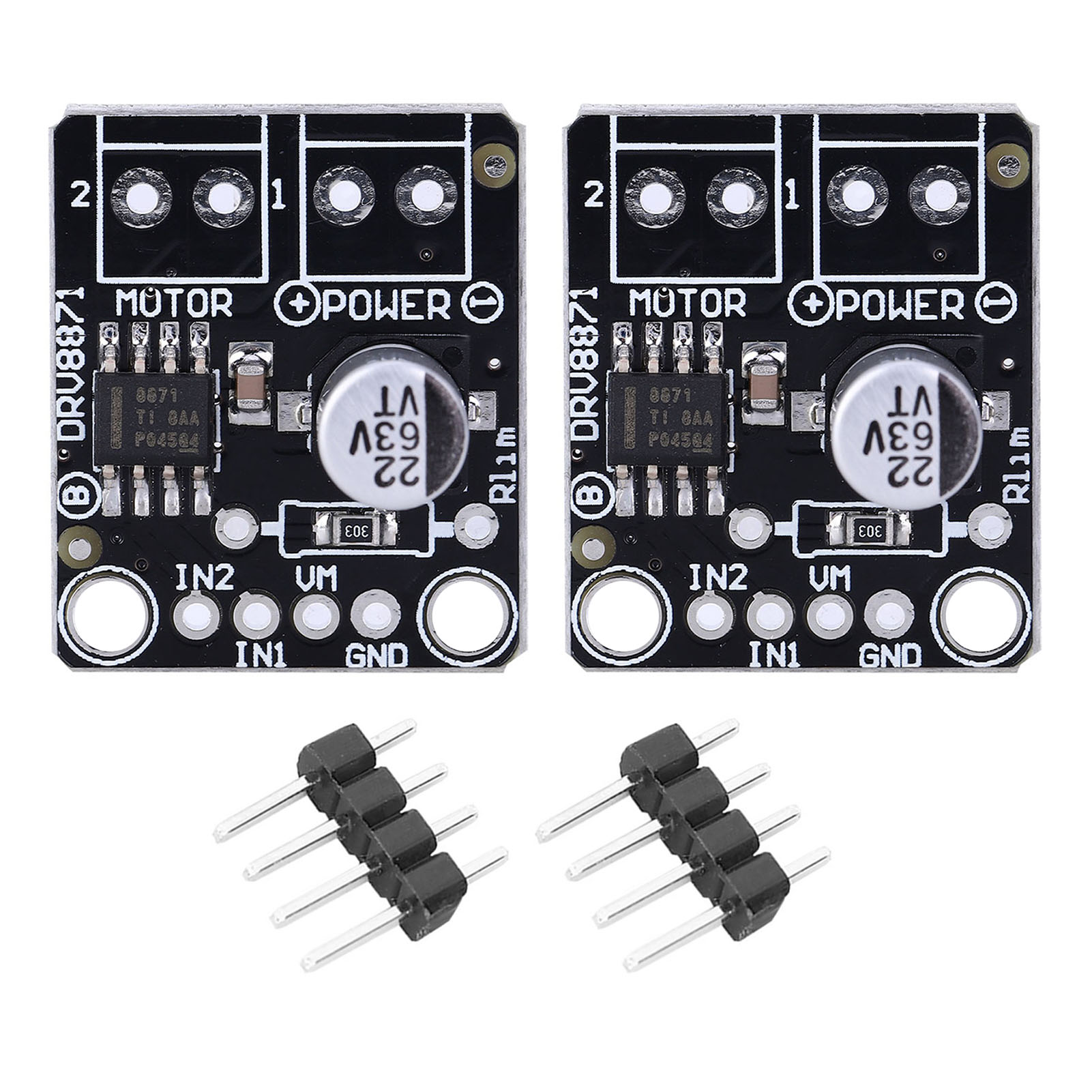 2 Ensembles De Modules De Commande De Moteur Cc 3,6ah, Contrôleur Pwm À Pont Pcb Avec Connecteurs À Broches De Protection Multiples.