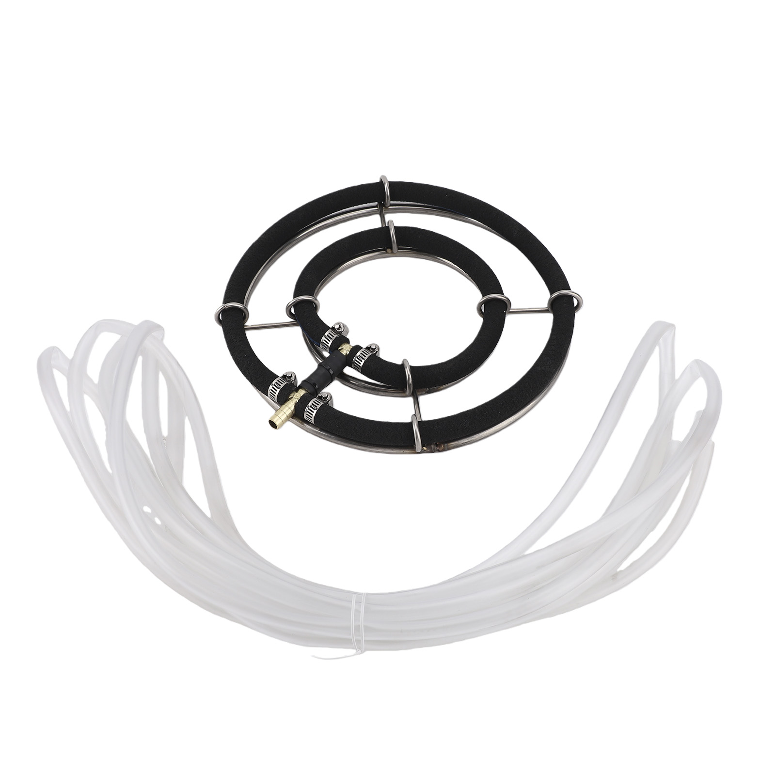 Disque D'Aération Pour Bassin, En Acier Inoxydable 304, Anneau Diffuseur De Bulles D'Air Pour Bassins À Poissons, Bassins À Koï Et Aquariums, Double Cercle, Diamètre 25 Cm/9,84 Pouces.