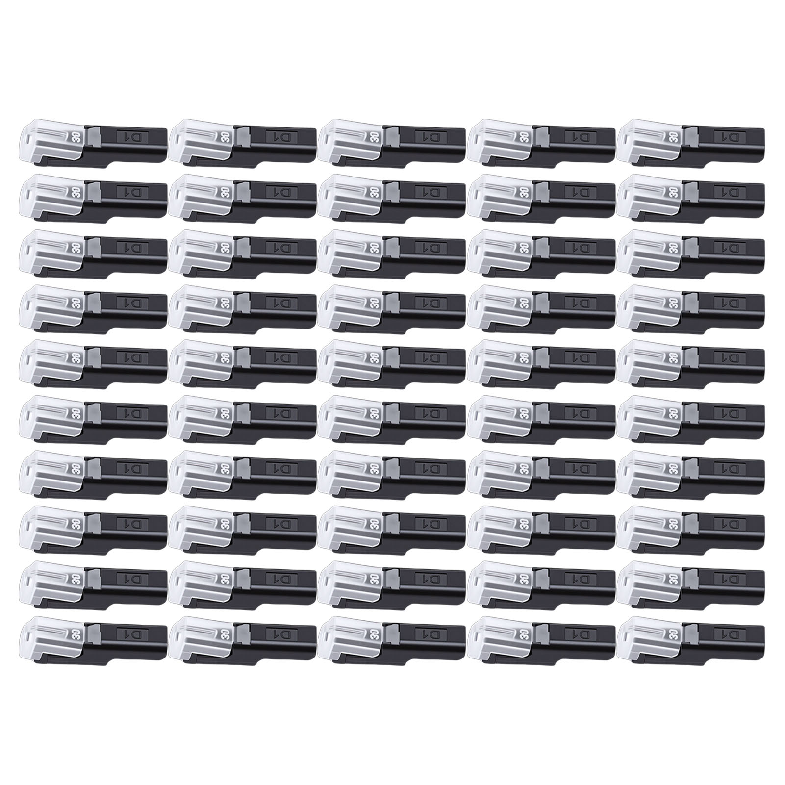 50 Unités De Connecteur Enfichable À 1 Broche Avec Boucle De Verrouillage, Borne Sans Soudure Pour Bandes Led, Ouverture De 2,1 Mm Pour Câble De 0,35 À 0,75 Mm² Et Calibre 22-18 Awg.