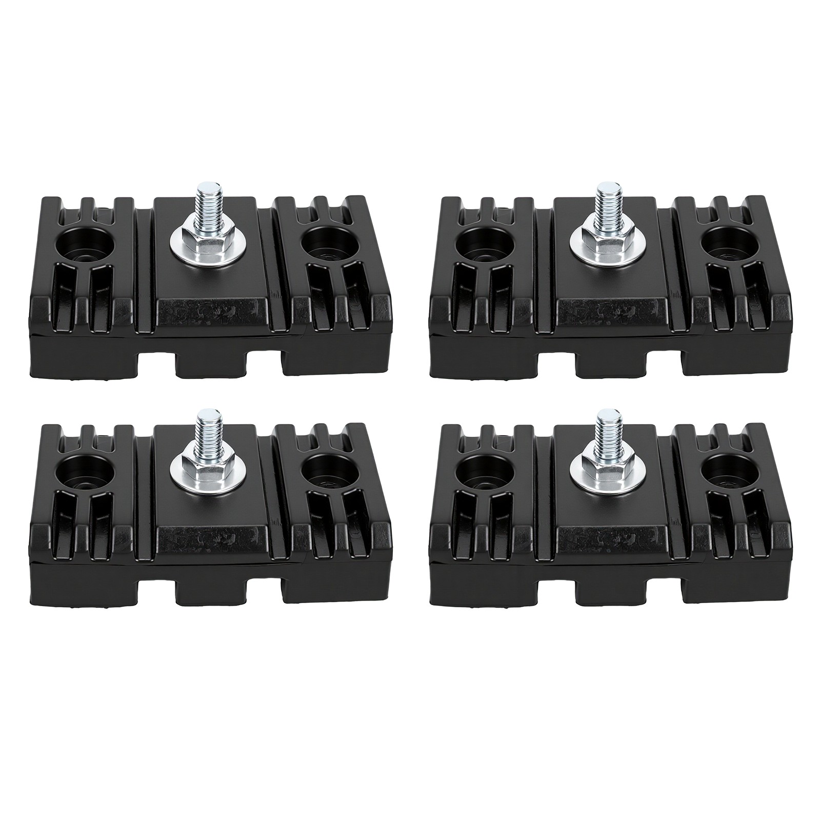 4 Patins Antidérapants En Caoutchouc Solide Anti-vibrations Pour Unités De Climatisation Extérieures, Isolateurs Amortisseurs De Chocs Pour Climatiseurs 1p, 1,5p, 2p, 3p Et 5p.